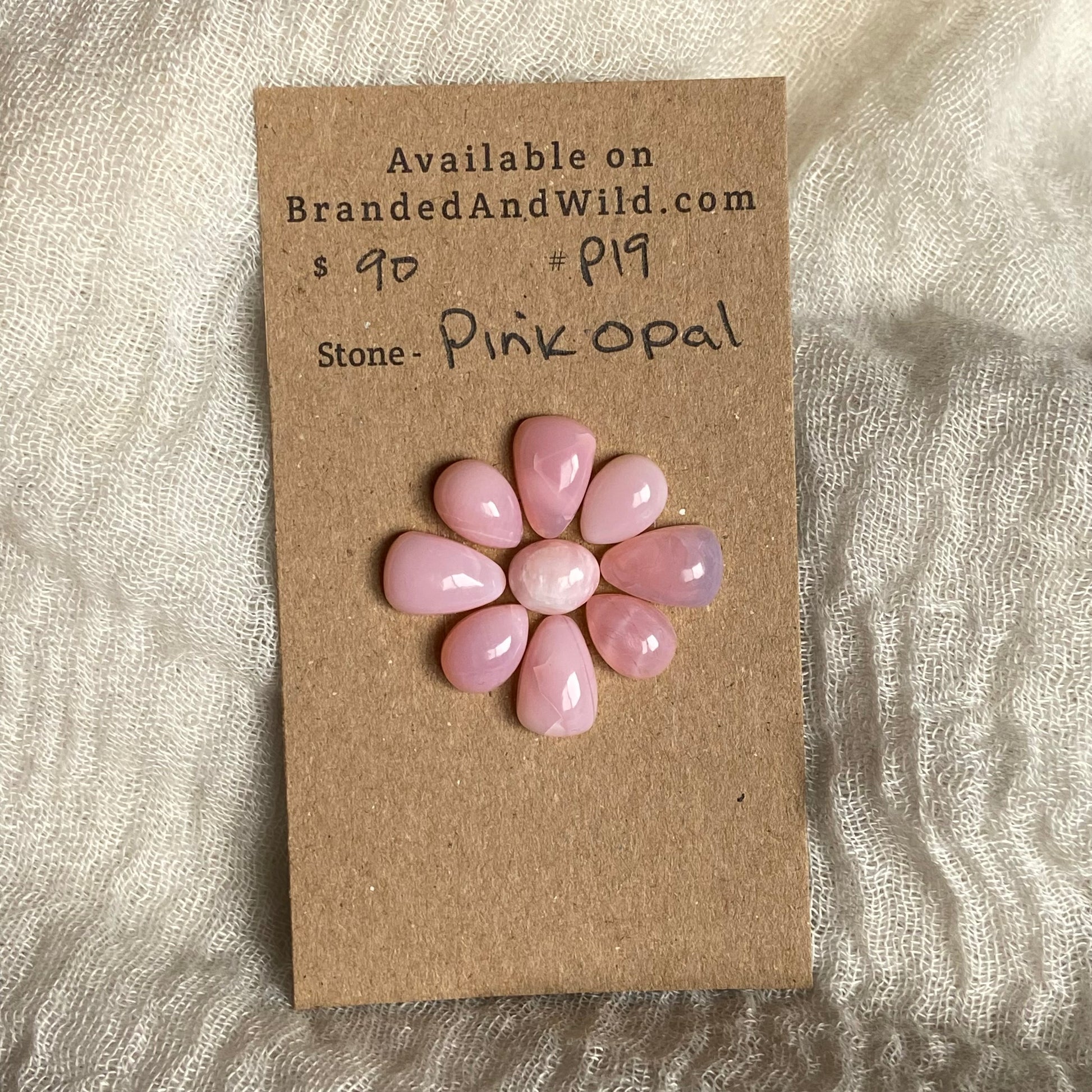 Pink Opal Cabochon - P19 00BBFEE4-DD5C-4D45-8723-5D349297231C Brandedandwild.com