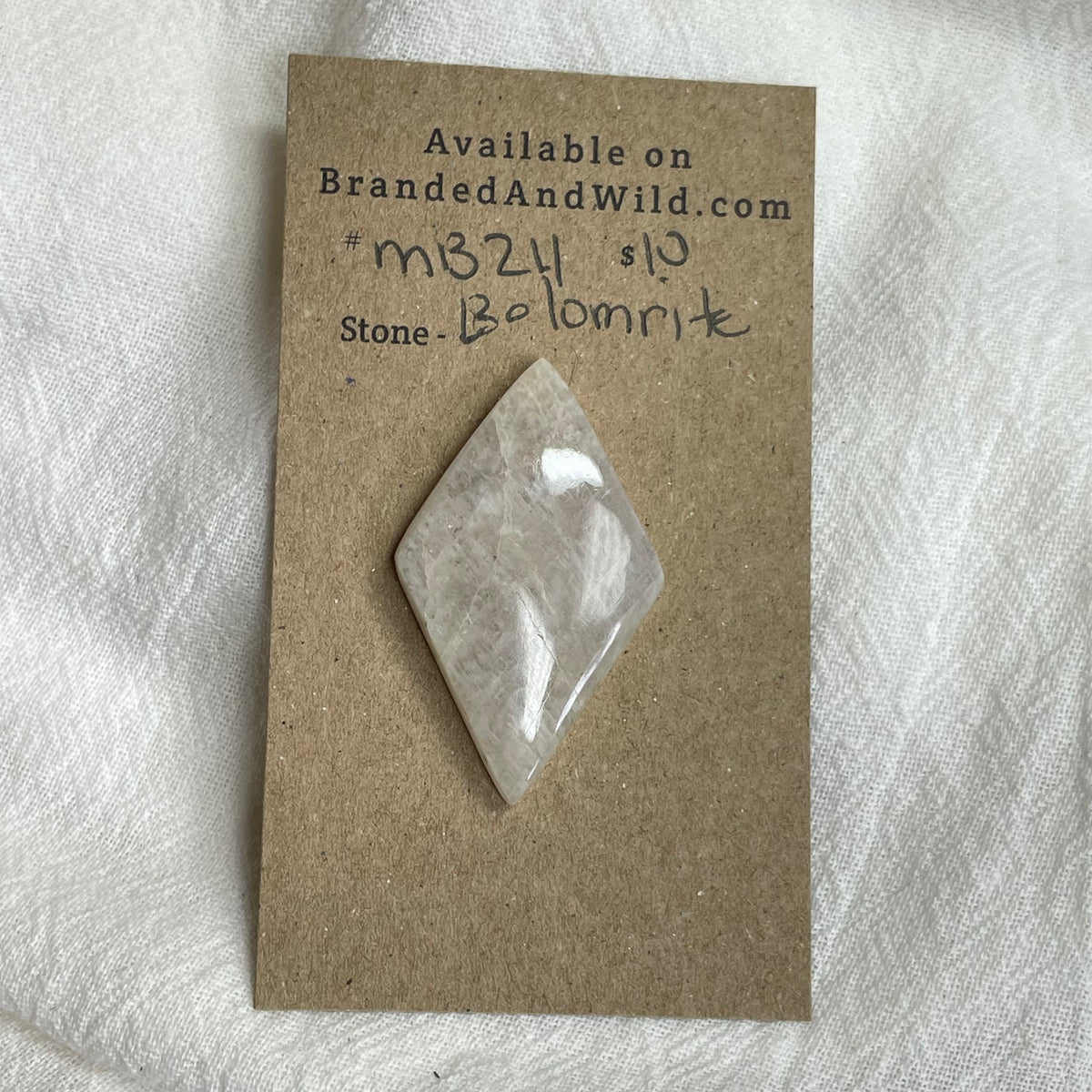 Belomrite Moonstone Cabochon - MB24 00E4B0D5-8EDB-4D6A-B0FB-85EDE7BD83A5 Brandedandwild.com
