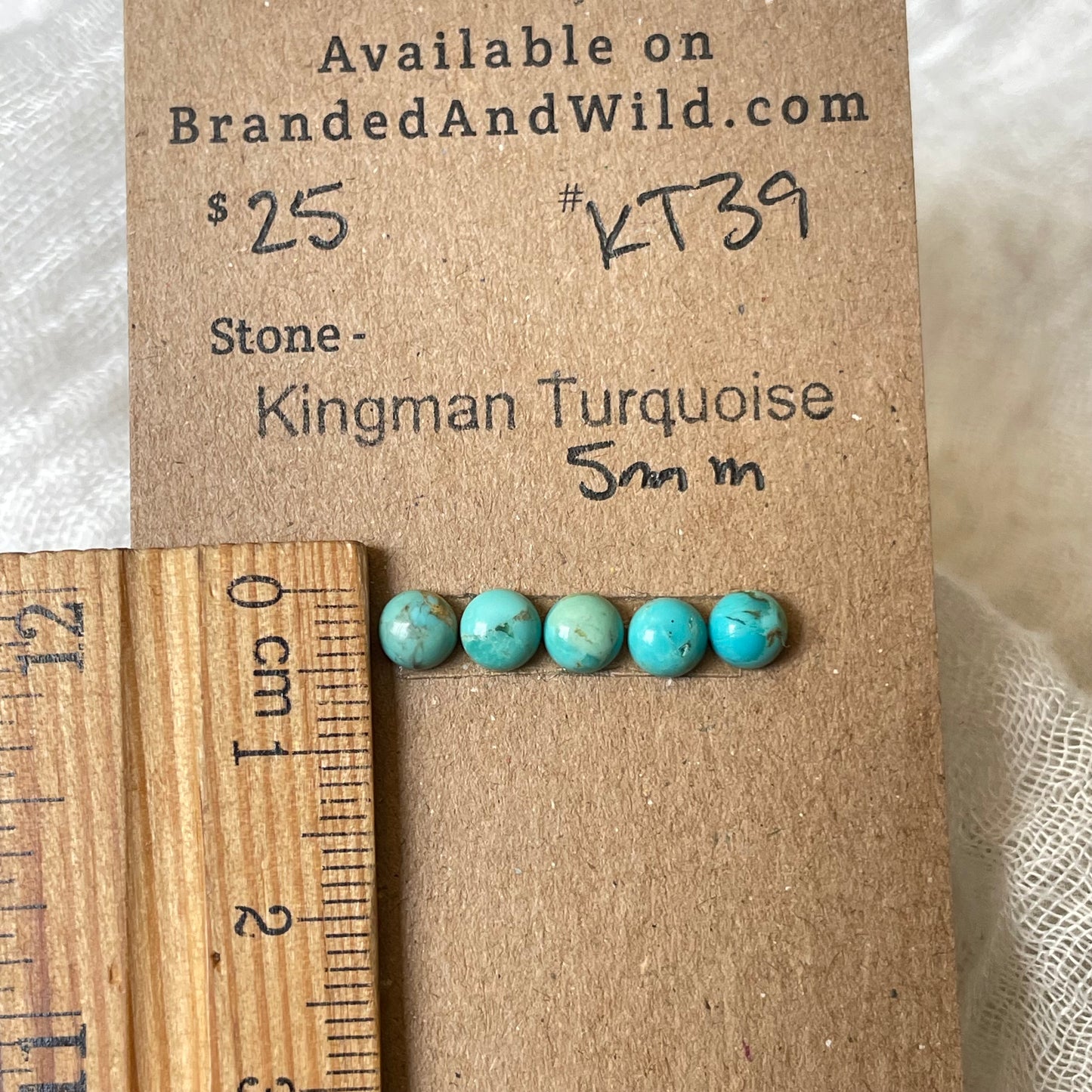 Kingman Turquoise Cabochon - KT39 00EB0BD3-8F66-4EAA-A2B8-C33C03F4A0AB Brandedandwild.com