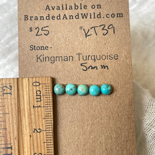 Kingman Turquoise Cabochon - KT39 00EB0BD3-8F66-4EAA-A2B8-C33C03F4A0AB Brandedandwild.com