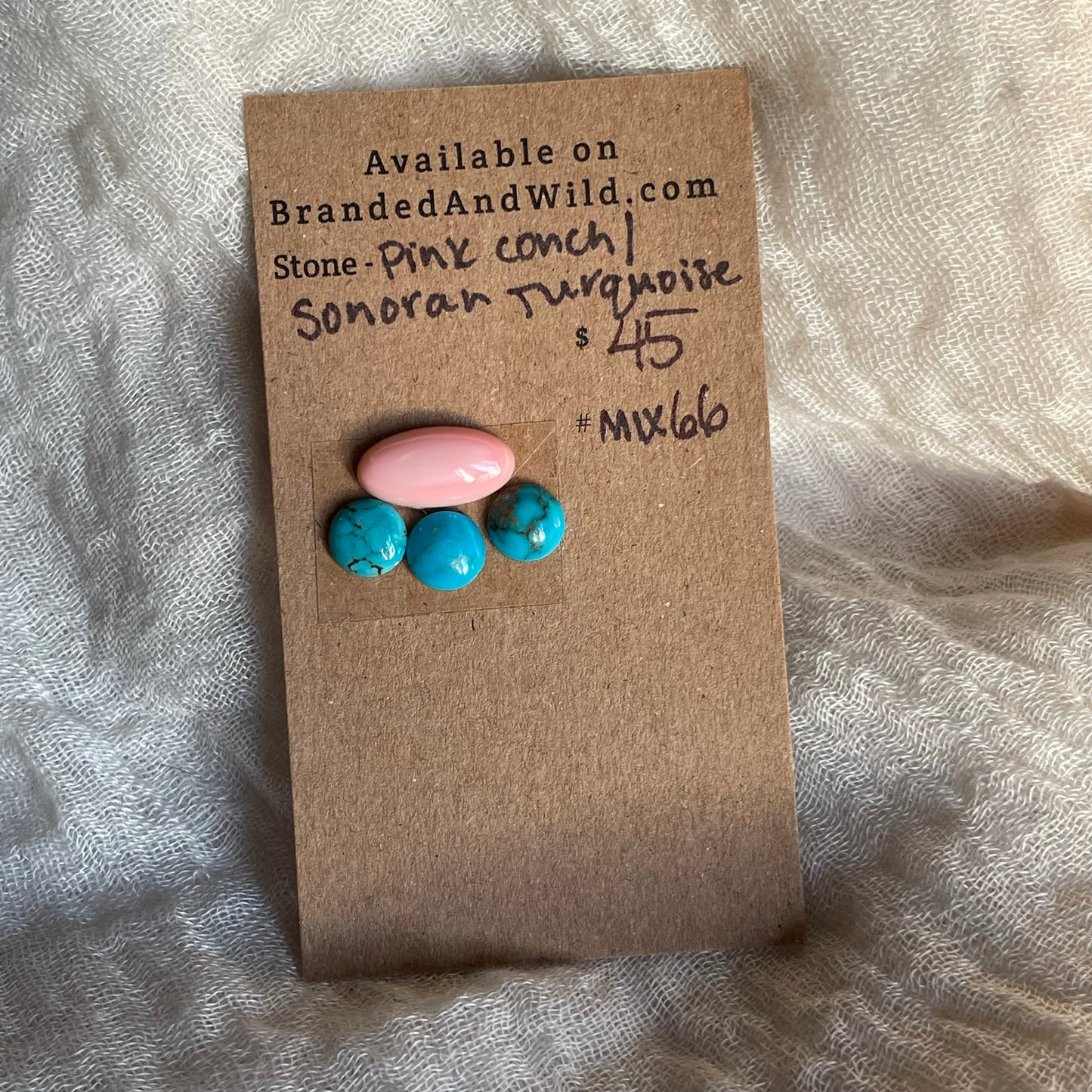 Turquoise / Pink Conch Cabochon - MIX65 00F228A4-853C-48B3-B034-555CA22DB12B Brandedandwild.com