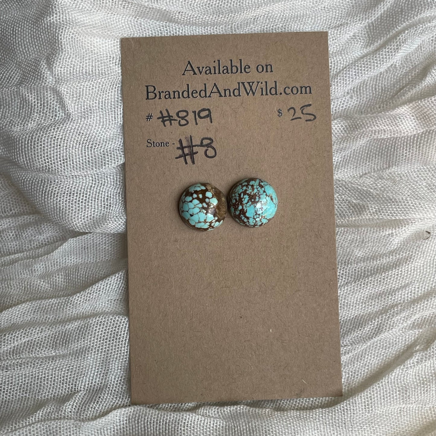 #8 Turquoise Cabochon - #819 01543DBF-E445-4FF1-B8F6-DDA7DECCEE29 Brandedandwild.com
