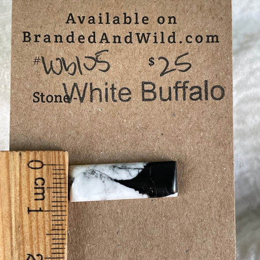 White Buffalo Cabochon - WB105 017A4133-64E6-4FF6-8BDF-38A80F6593BA Brandedandwild.com