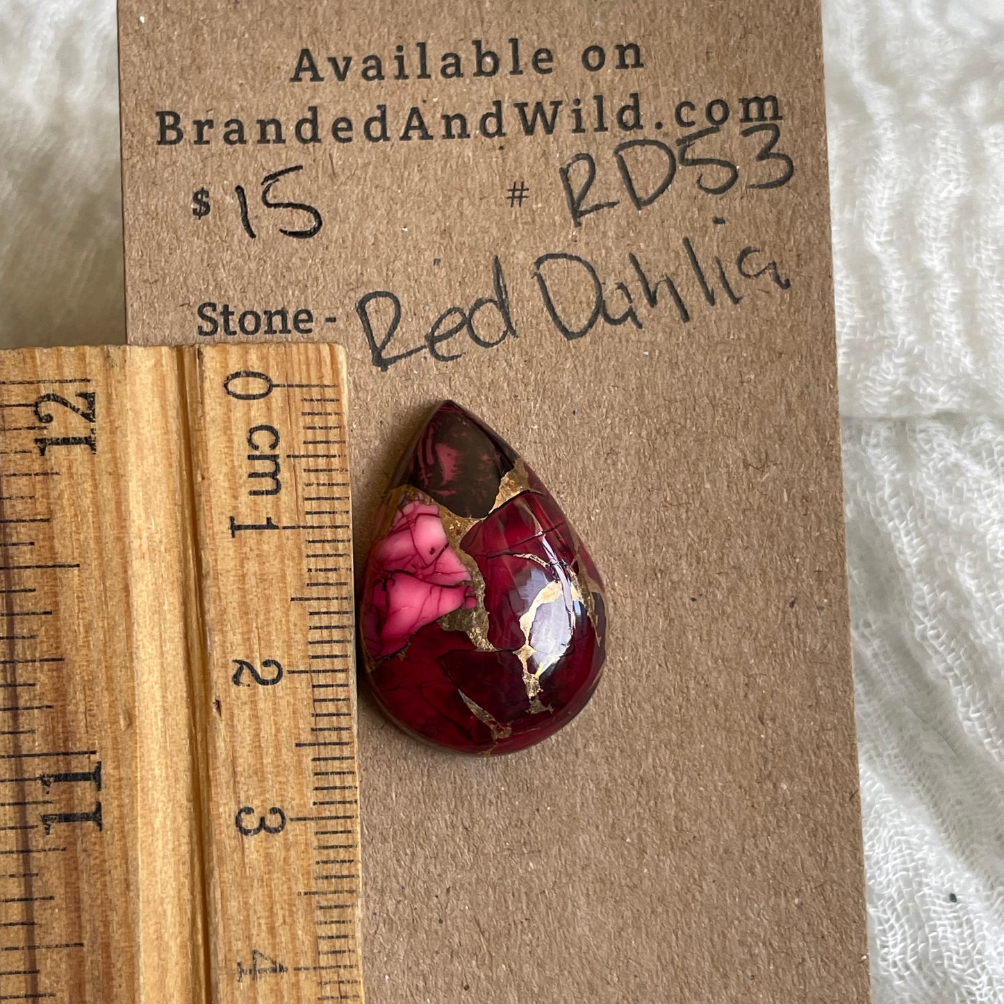 Red Dahlia Cabochon - RD53