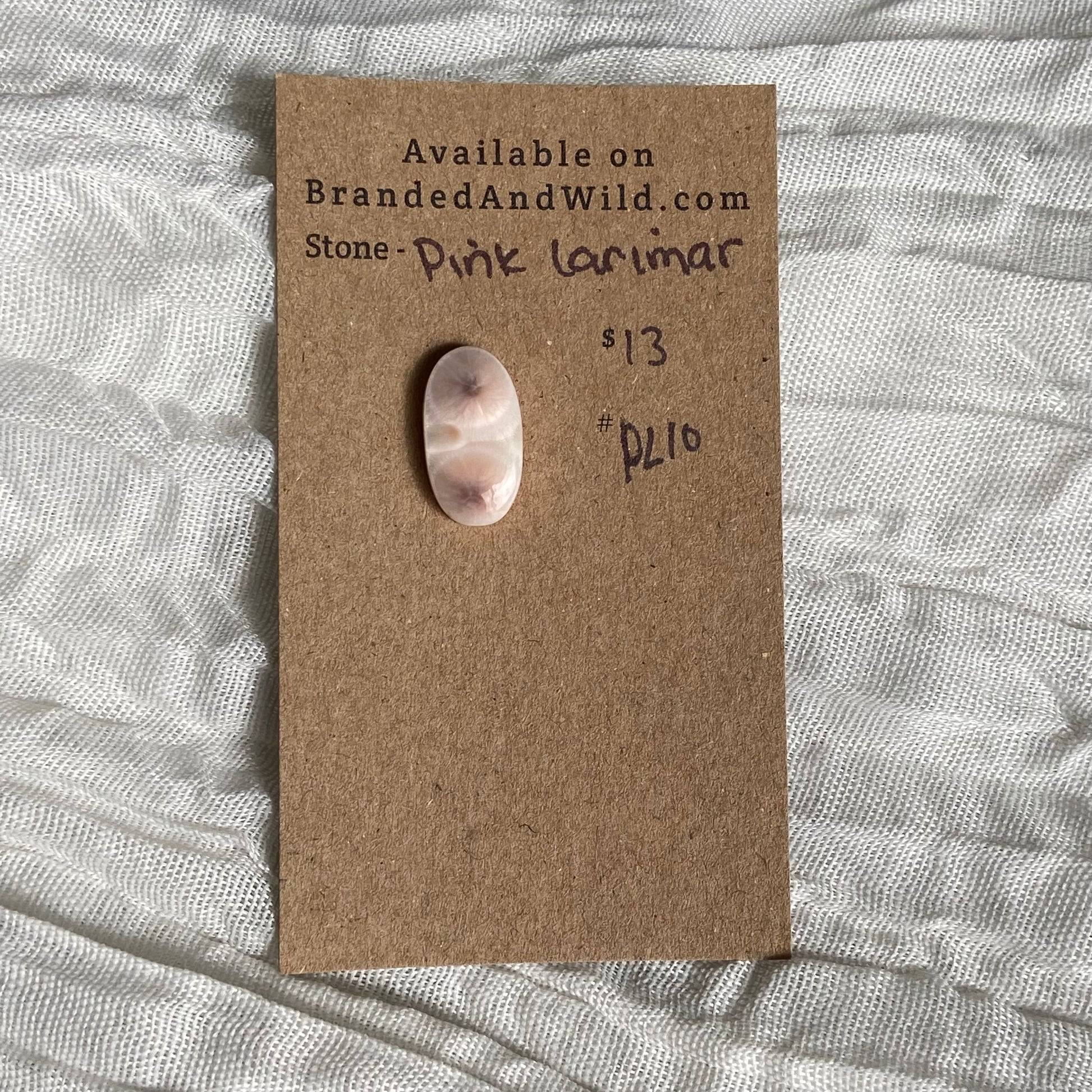 Pink Larimar Cabochon - PL10 01CD439D-AB0F-4AE2-9486-E778EA076470 Brandedandwild.com
