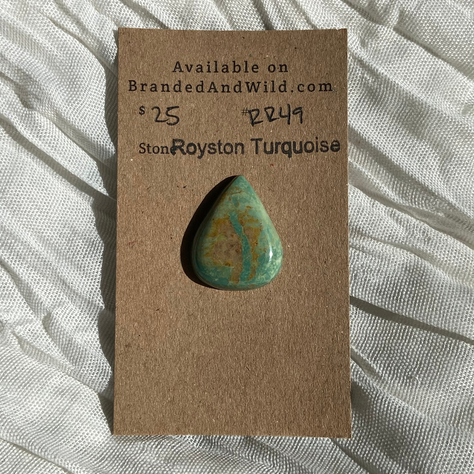 Royston Ribbon Turquoise Cabochon RR49 01FE464D-1297-4EB7-984C-E973B22404B5 Brandedandwild.com