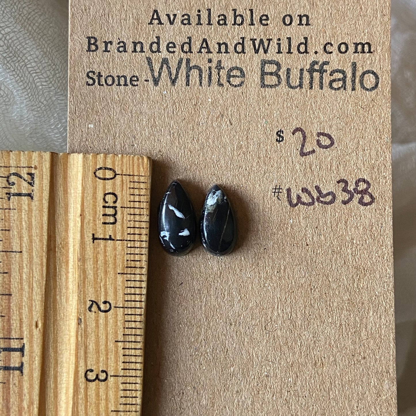 White Buffalo Cabochon - WB38