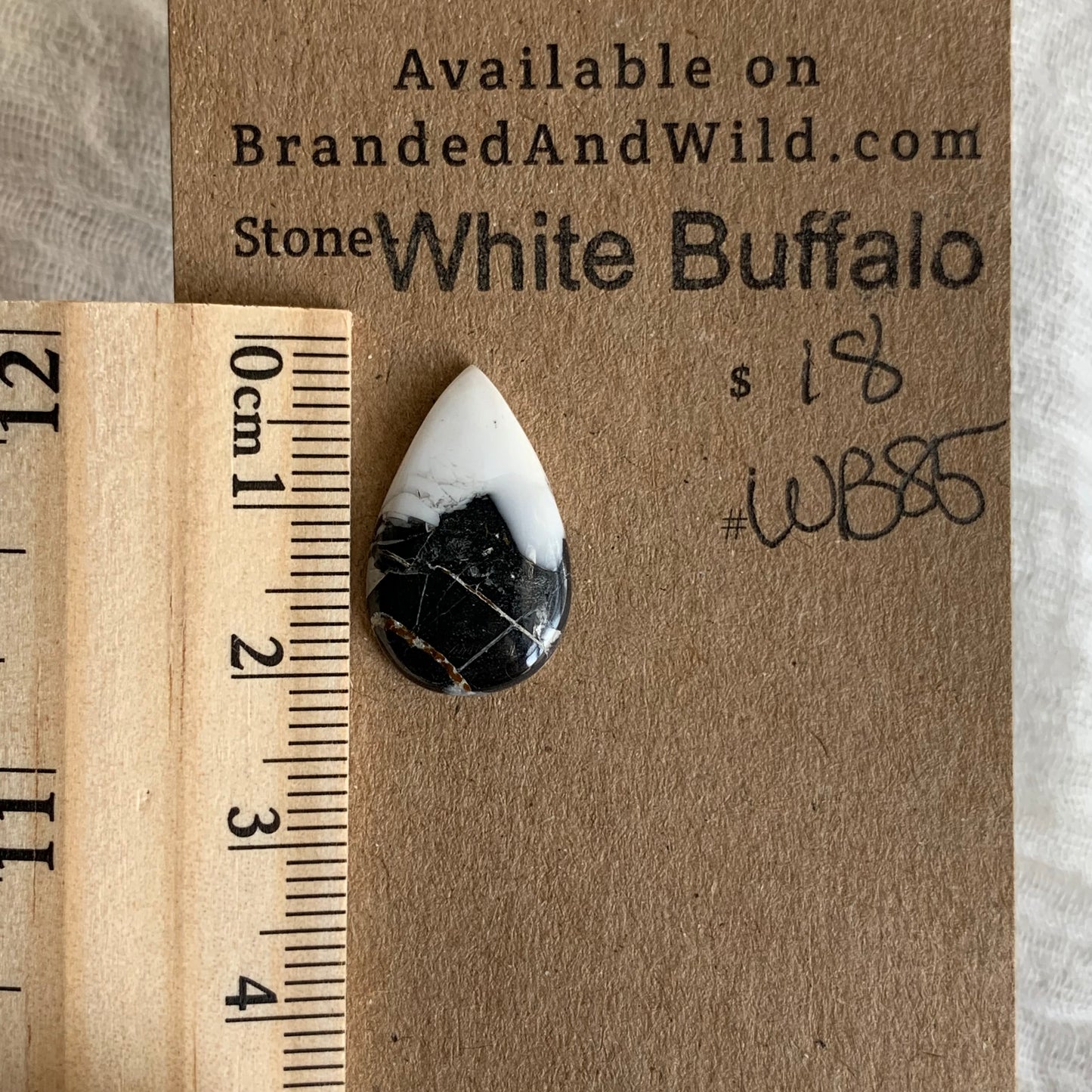 White Buffalo Cabochon - WB85