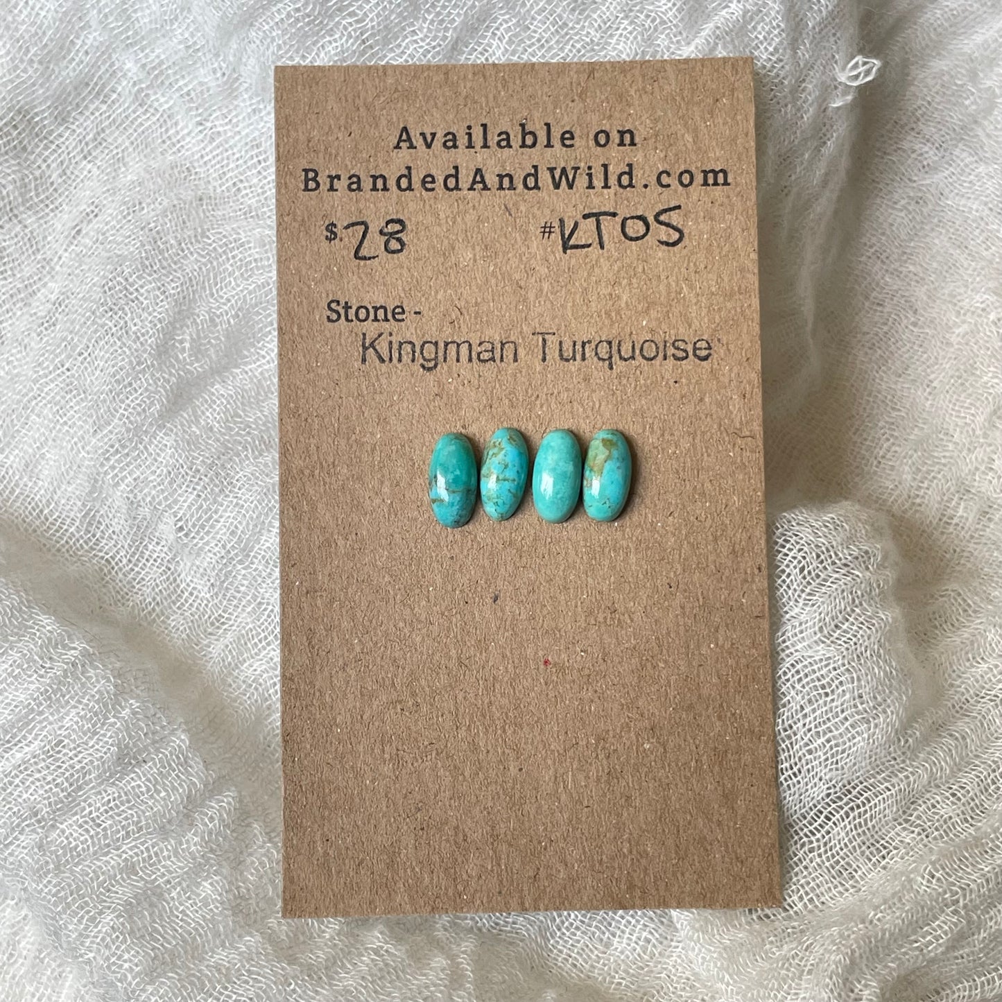 Kingman Turquoise Cabochon - KT05 023724D0-DA20-4D20-8C96-8EC9C3C1F71D Brandedandwild.com