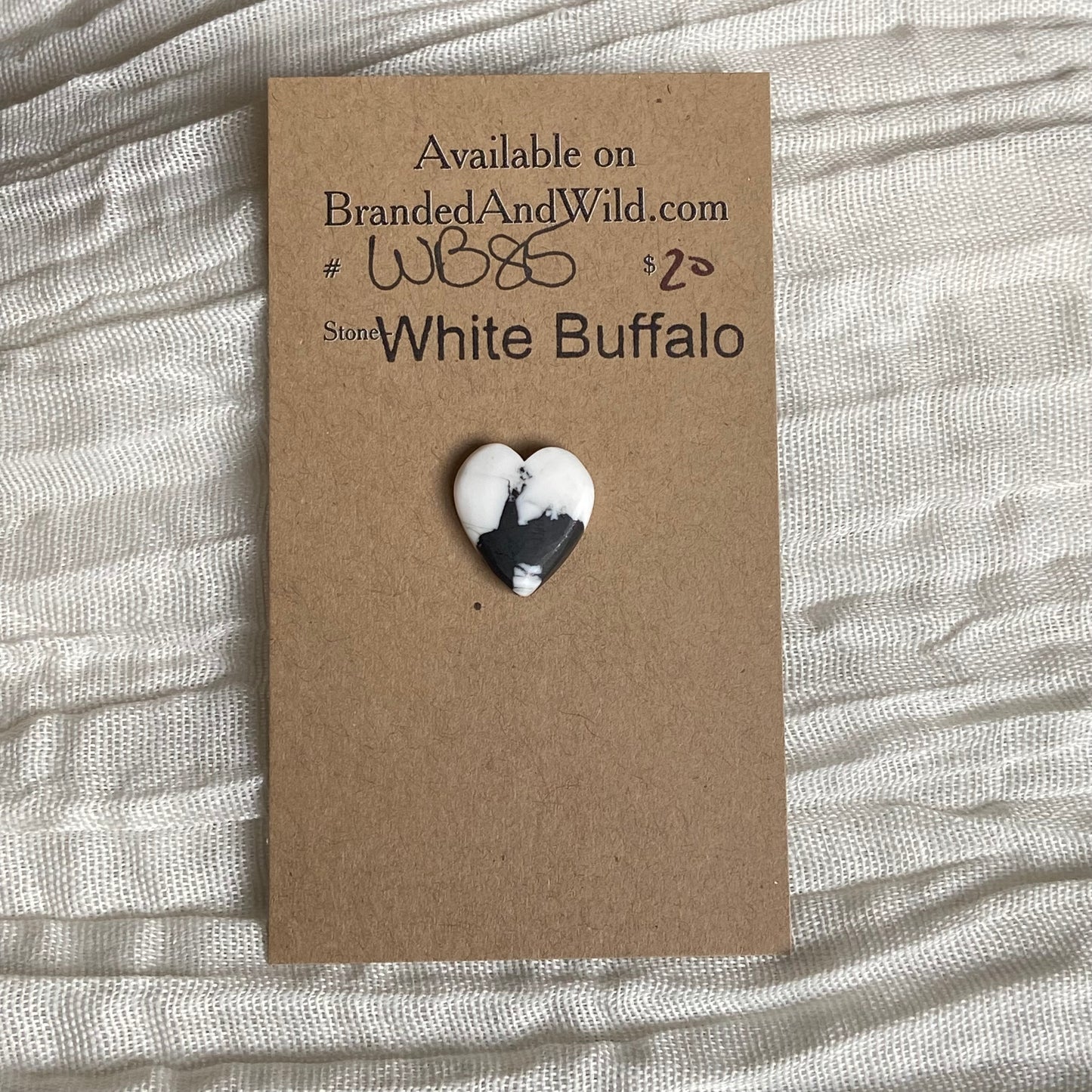 White Buffalo Cabochon - WB85 025A5747-39CC-432A-AE9E-A19EF1D64528 Brandedandwild.com