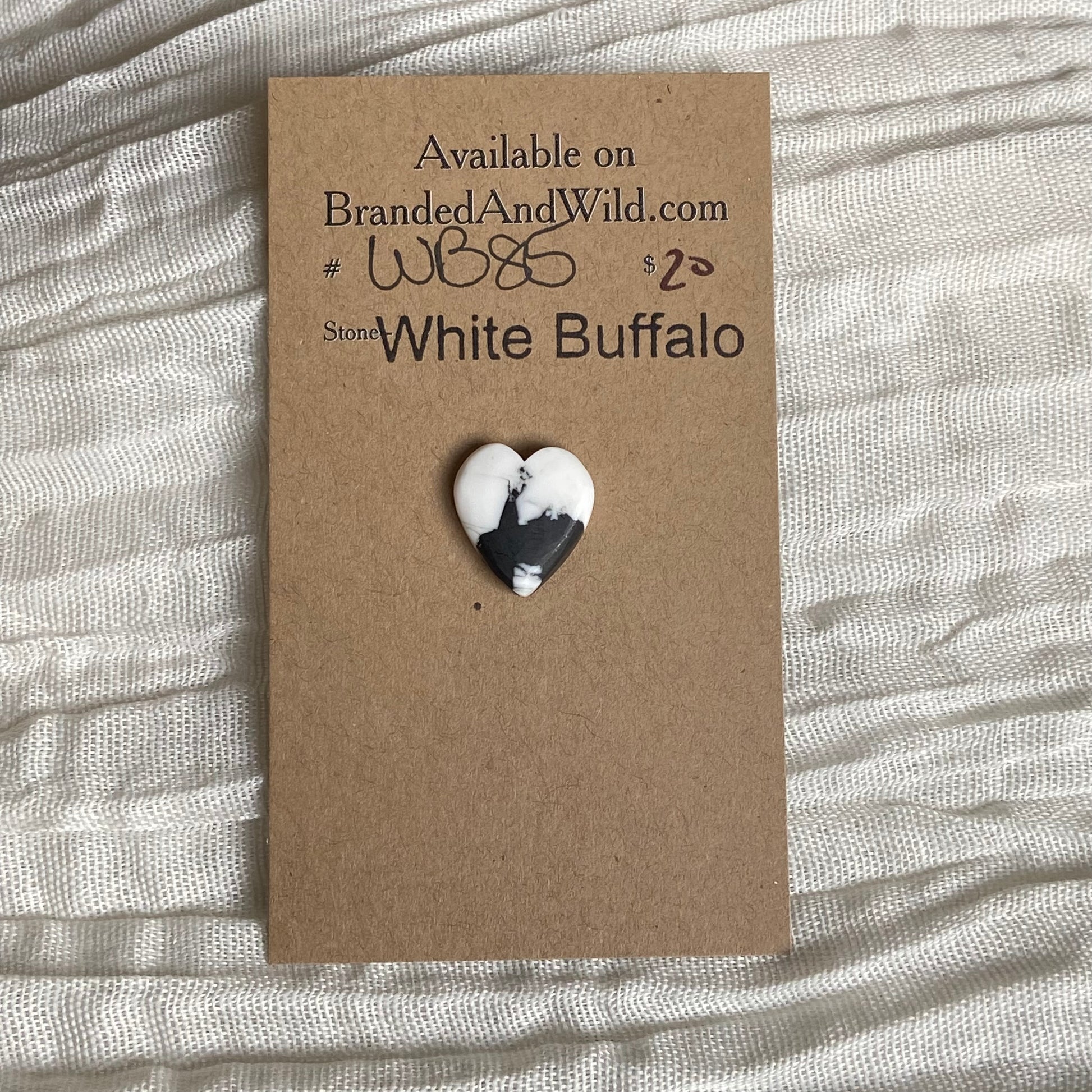 White Buffalo Cabochon - WB85 025A5747-39CC-432A-AE9E-A19EF1D64528 Brandedandwild.com