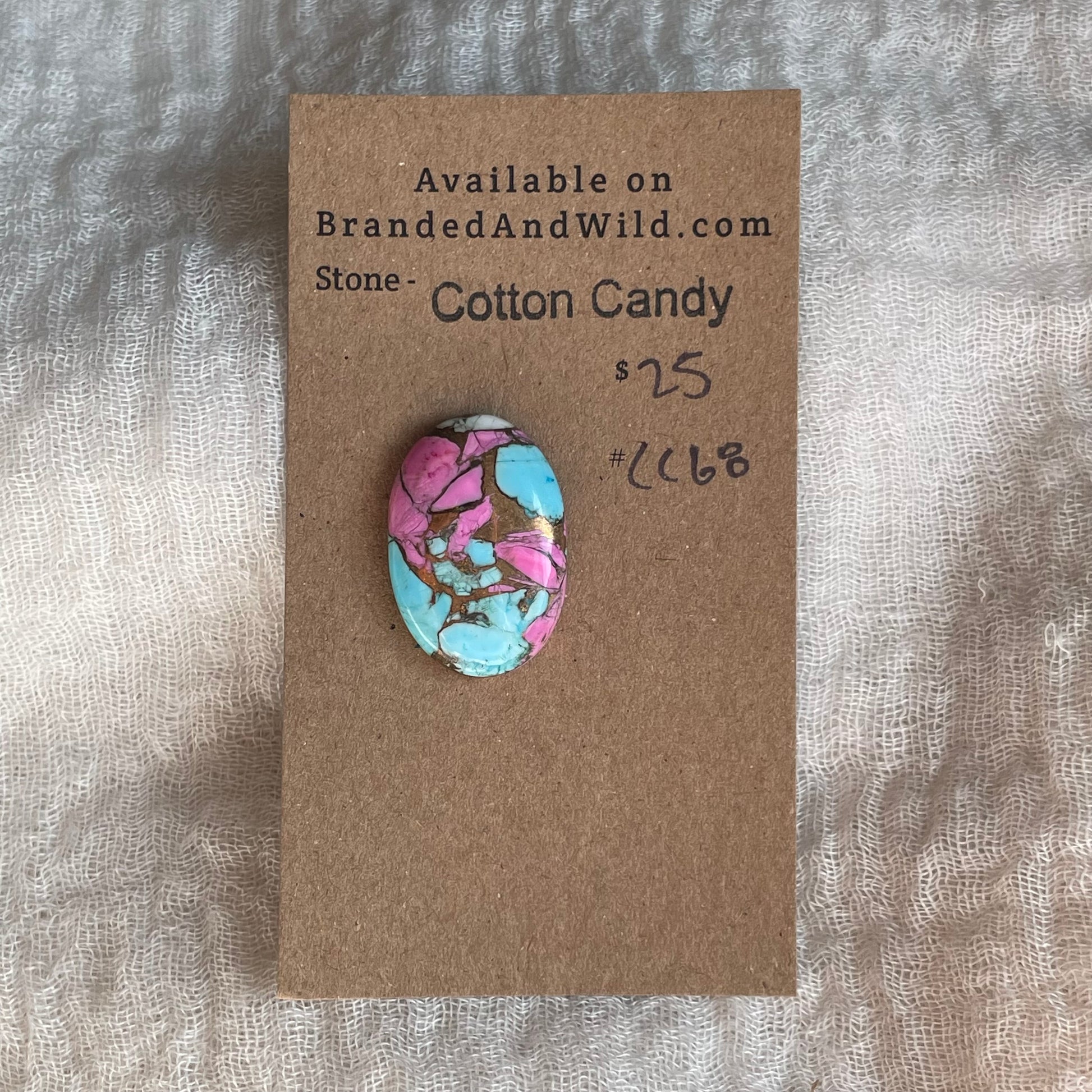 Cotton Candy Cabochon - CC68 025B4AF3-A8CA-4006-A4E1-5D919D27DC36 Brandedandwild.com