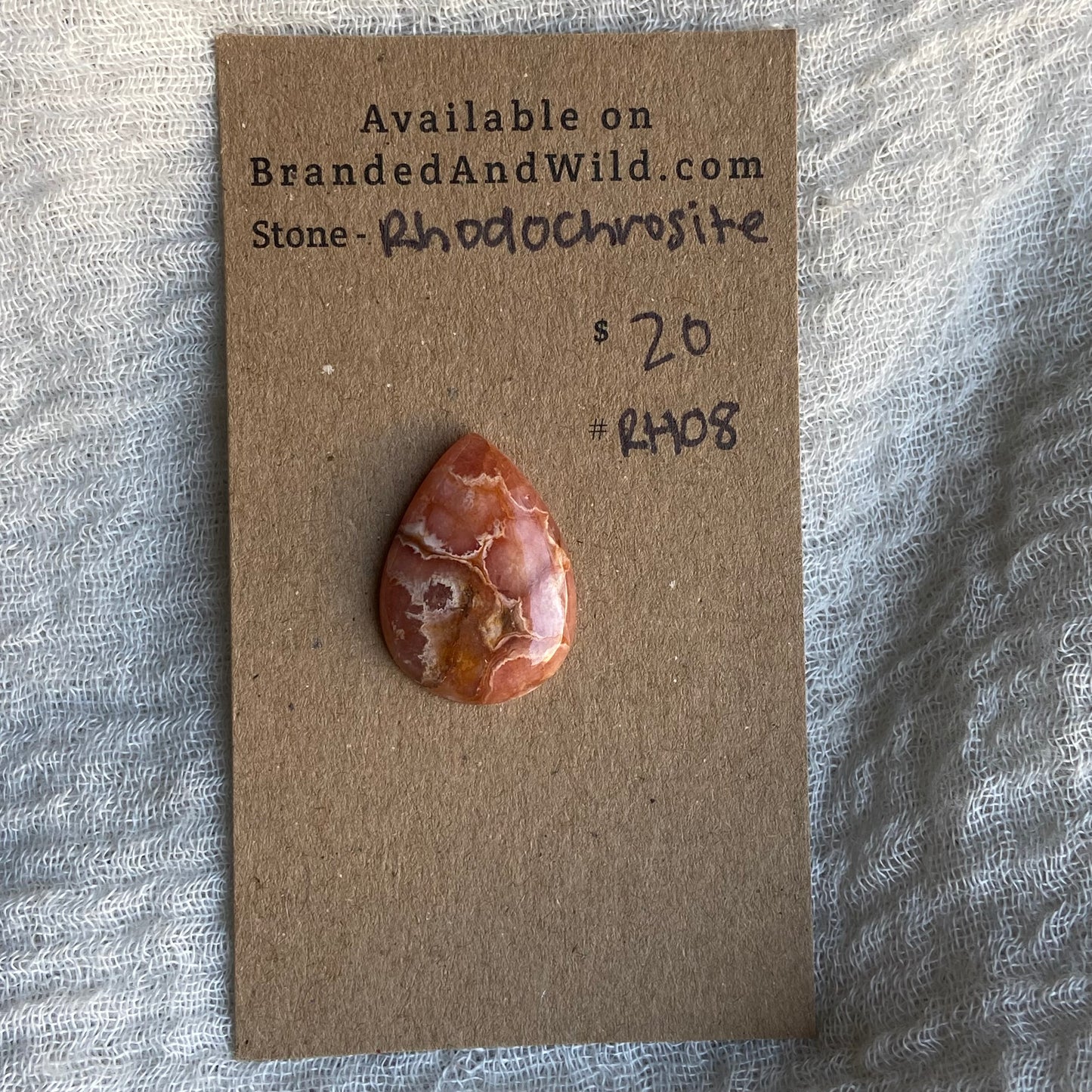 Rhodochrosite Cabochon - R08