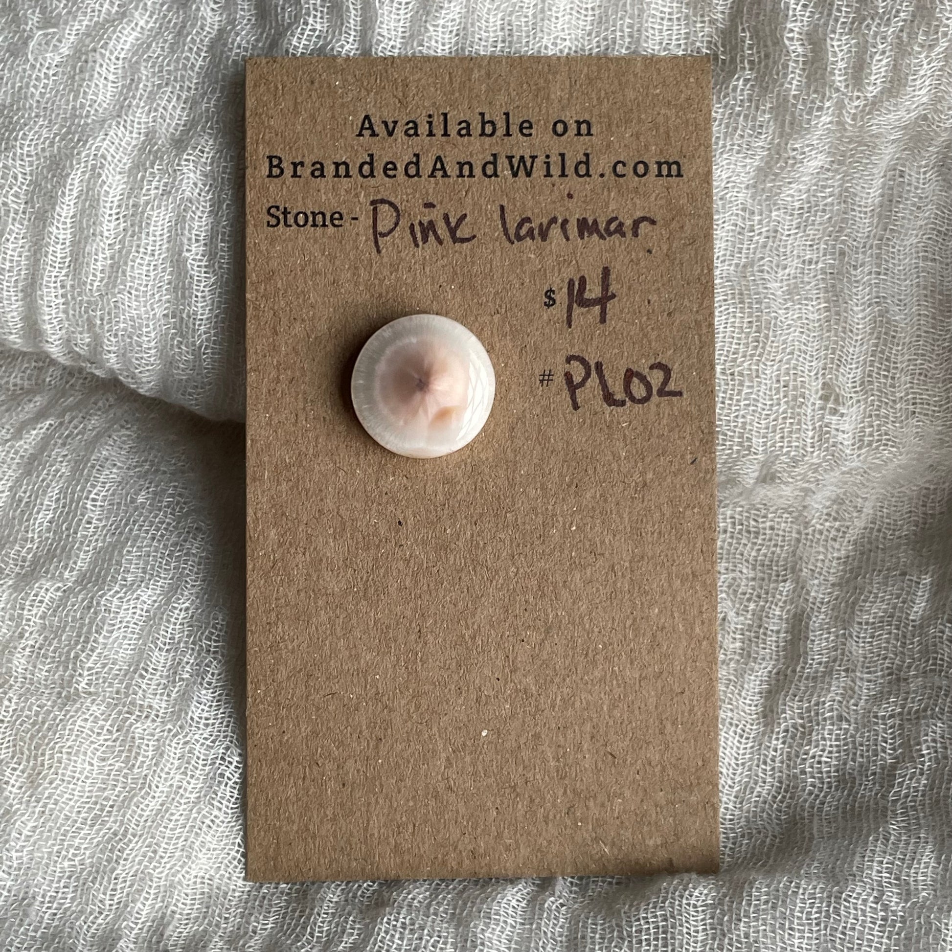 Pink Larimar Cabochon - PL02 02665048-2616-4A16-AFB9-B0A70C9624CF Brandedandwild.com