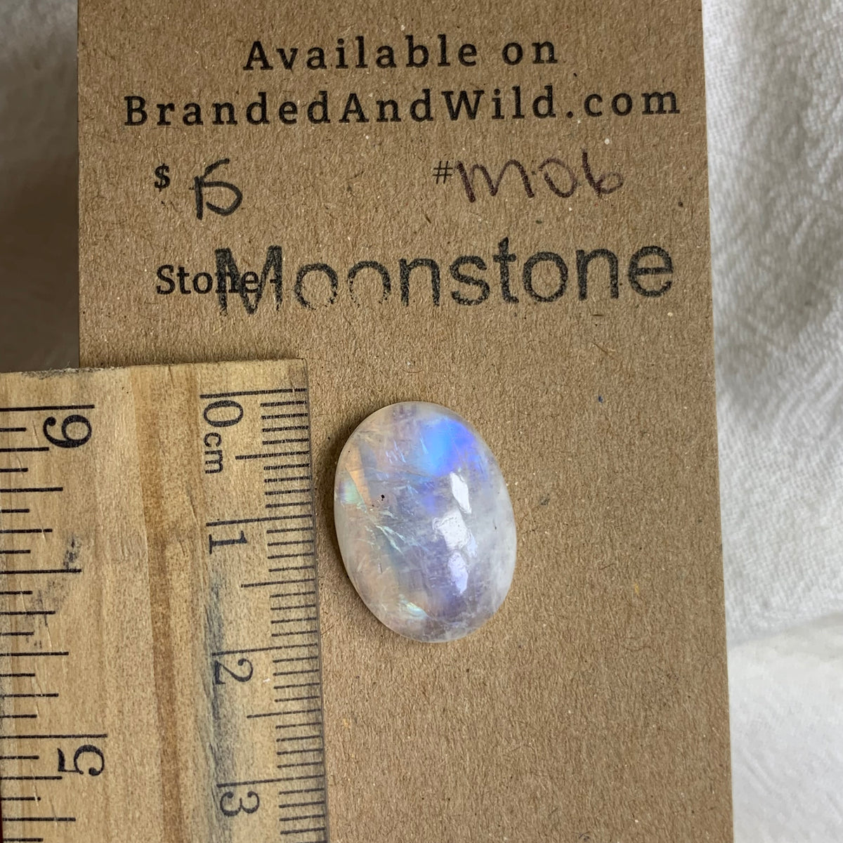 Moonstone Cabochon - MS06 02701B43-179D-410E-9B04-27D5D9DBBC5F Brandedandwild.com