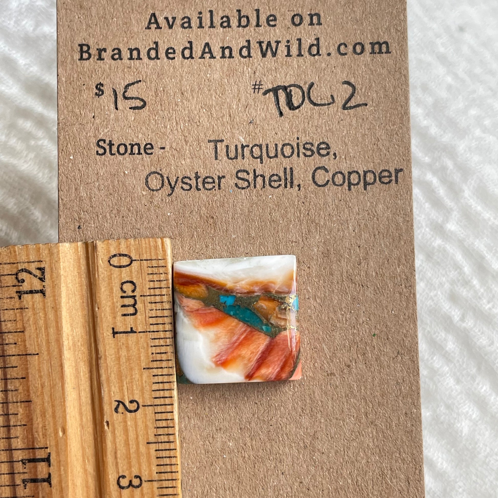 Turquoise, Oystershell, Copper Cabochon - TOC2 027636AE-A3BA-4362-9CB7-7A56C3928776 Brandedandwild.com
