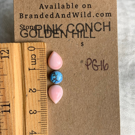Pink Conch/Golden Hill Cabochon - PG16