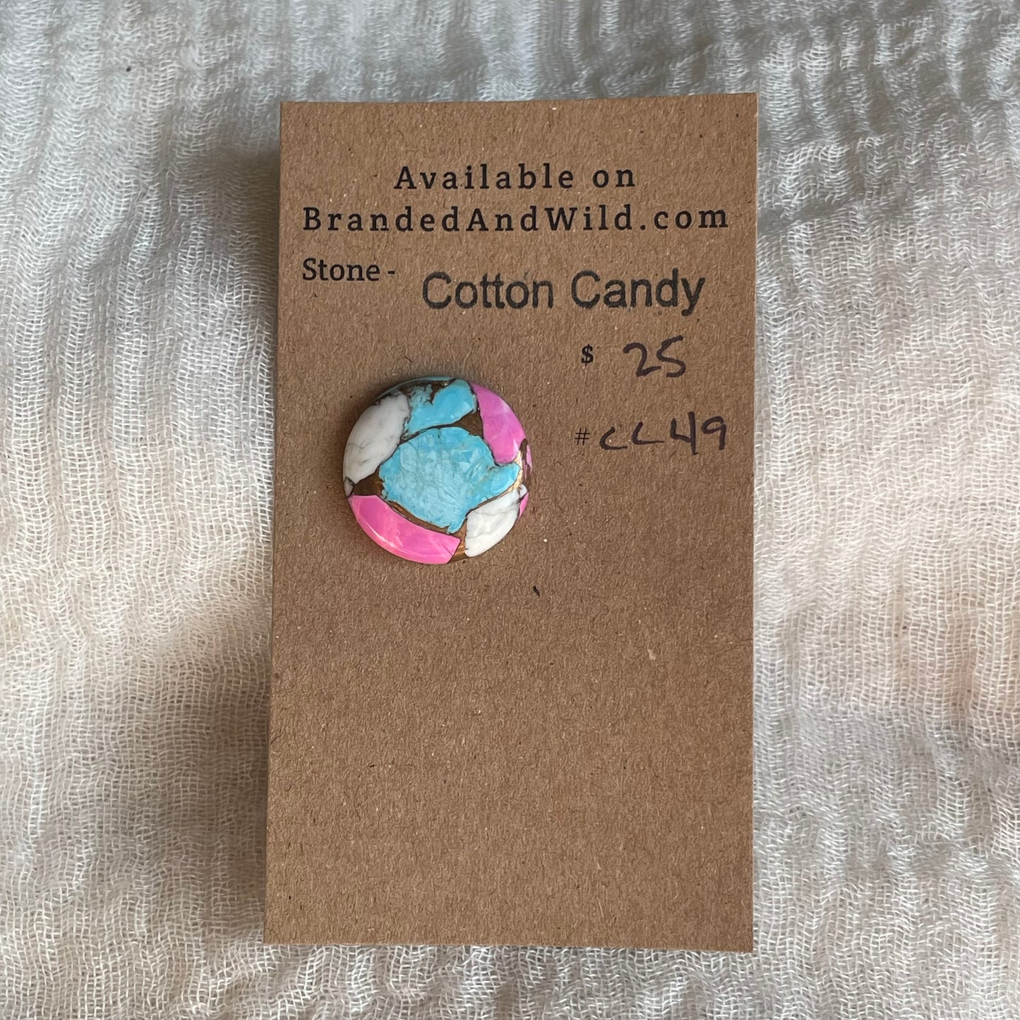 Cotton Candy Cabochon - CC49 02B562F1-F8E0-47EC-99B3-C03A08CABE25 Brandedandwild.com