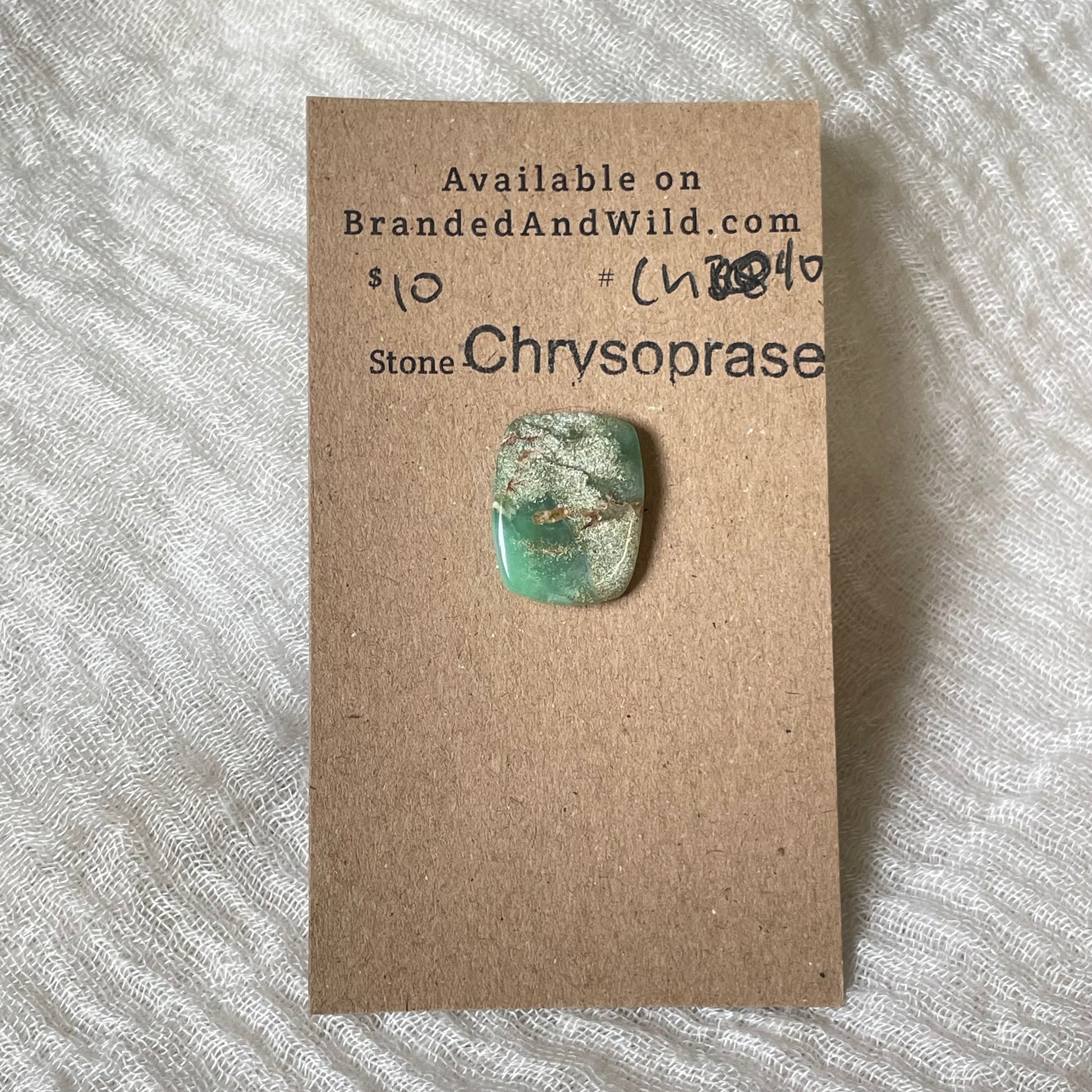 Chrysoprase Cabochon - Ch40 02B7A778-0045-4AF6-B737-596D0CECFC06 Brandedandwild.com