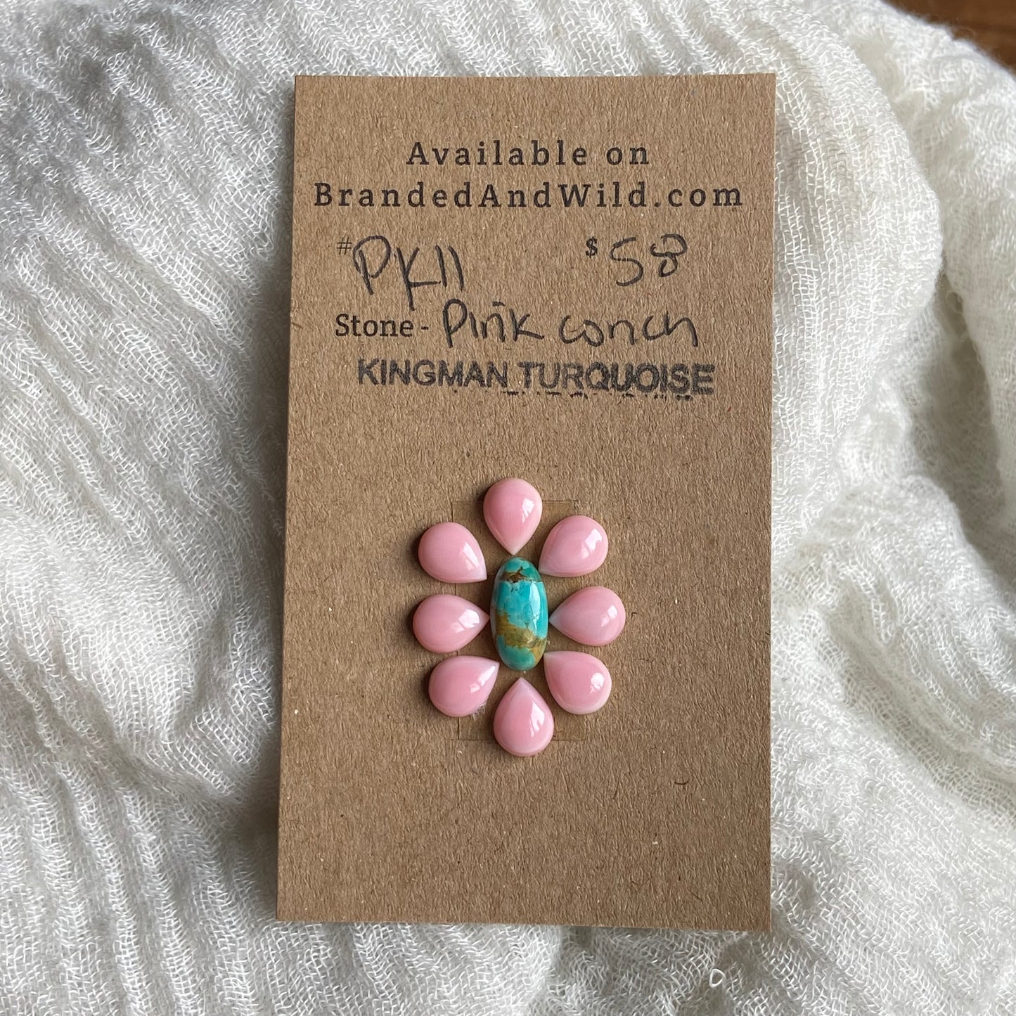 Pink Conch / Kingman Cabochon - PK11