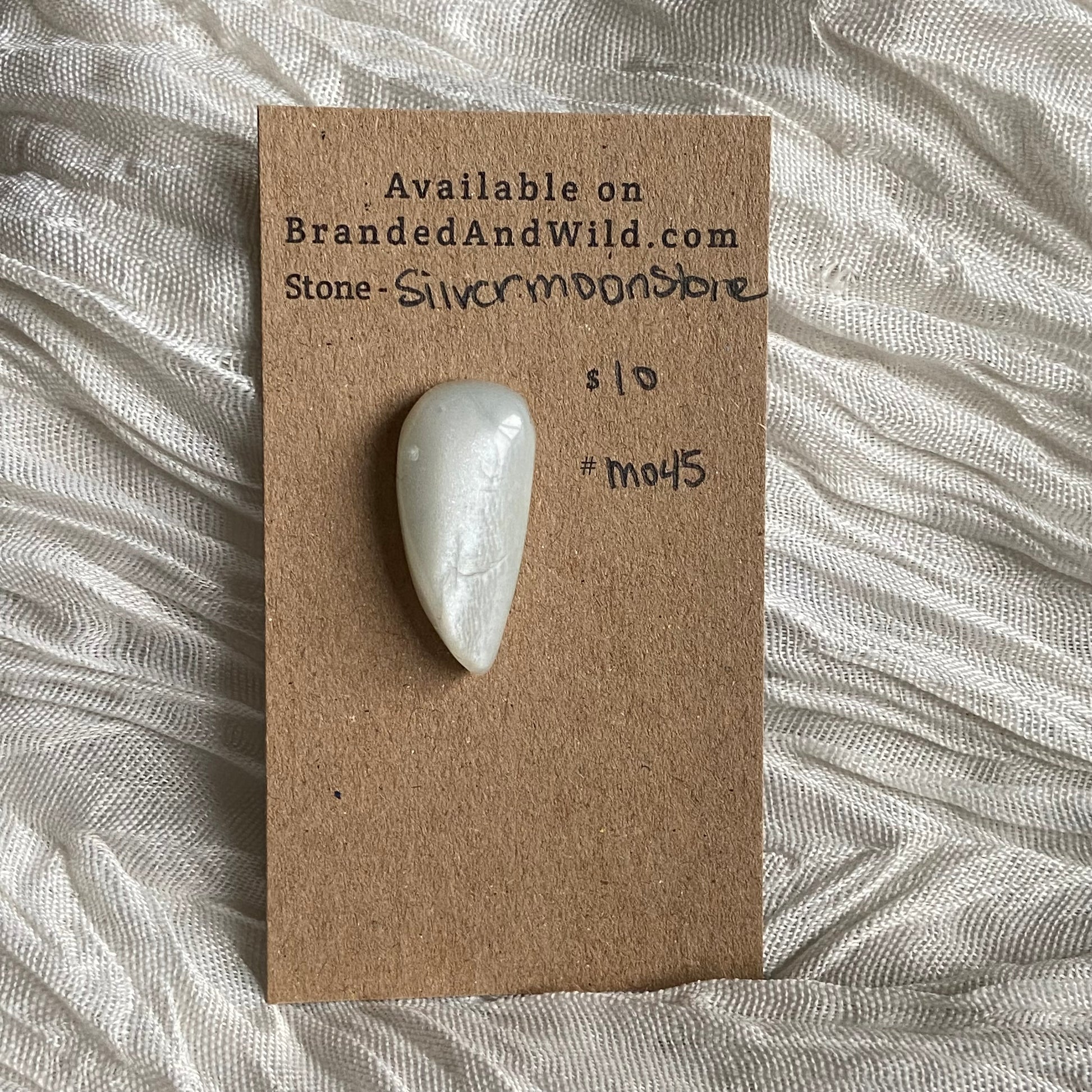 Silver Moonstone Cabochon - M045 02C88E98-0546-4487-8AE0-AC53DB1AE0C8 Brandedandwild.com