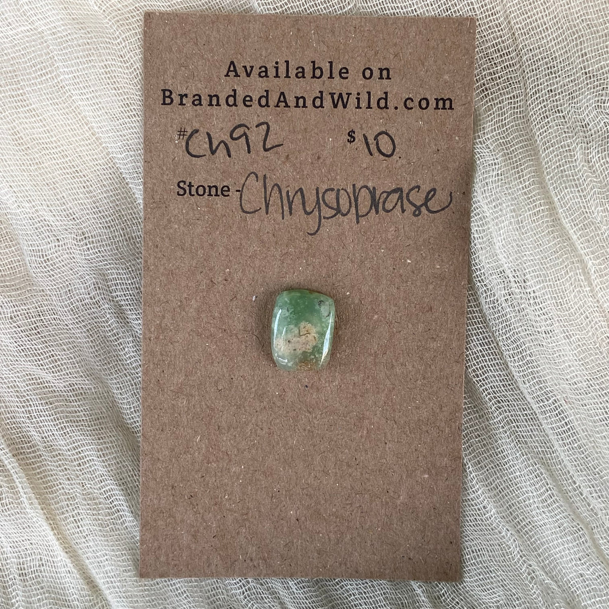 Chrysoprase Cabochon - Ch92 02CD8D5B-ACD8-4A1C-8499-4C9B2980AB6F Brandedandwild.com