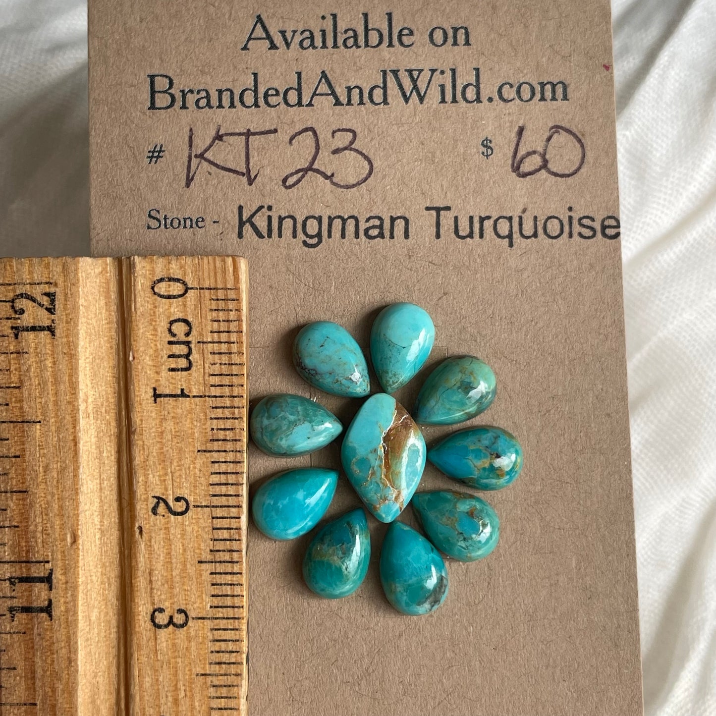 Kingman Turquoise Cabochon - KT23 02D20993-47A7-4D27-8342-BA2C4A2C5167 Brandedandwild.com
