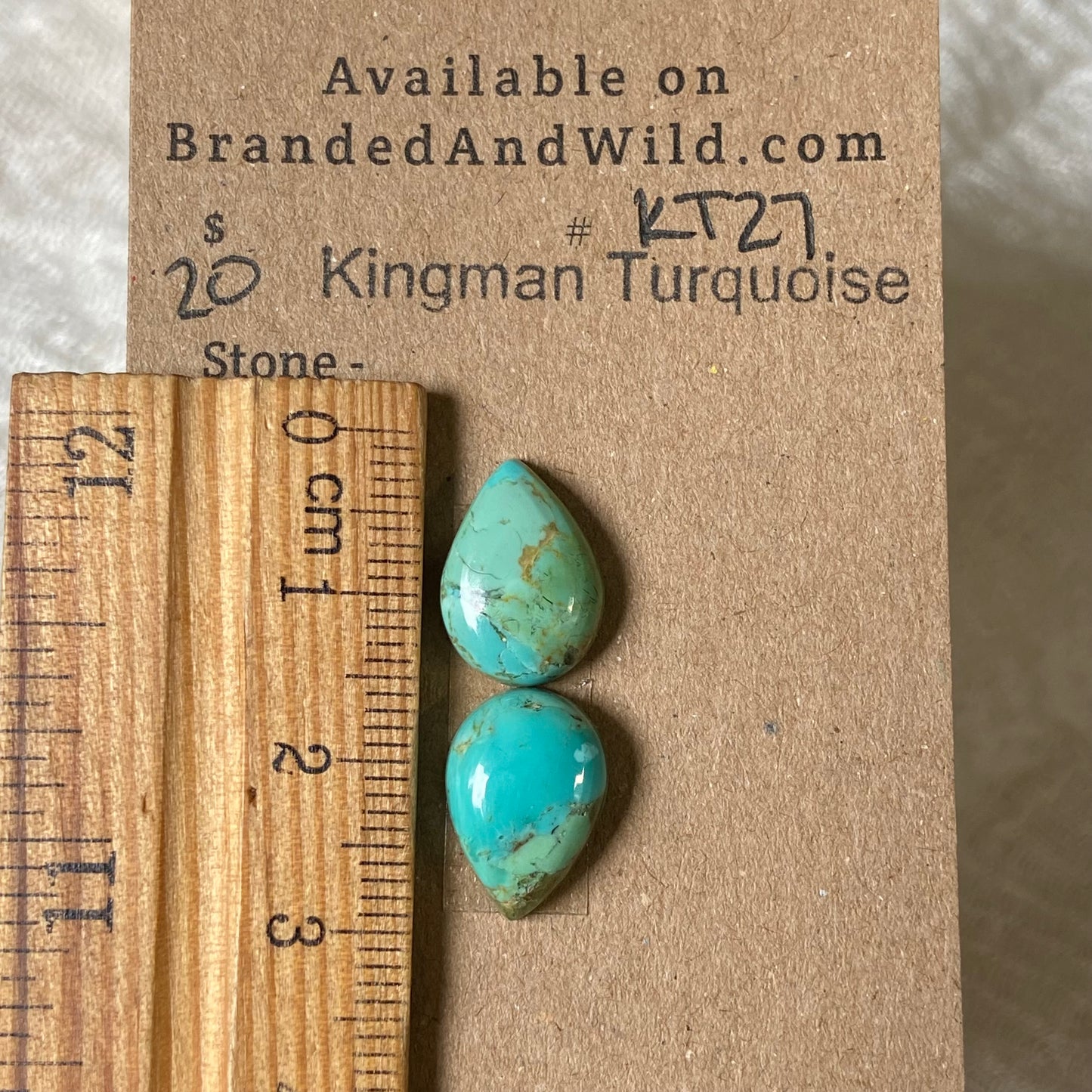 Kingman Turquoise Cabochon - KT27 02D2C74C-359C-4DA2-B33E-27A9751E038B Brandedandwild.com