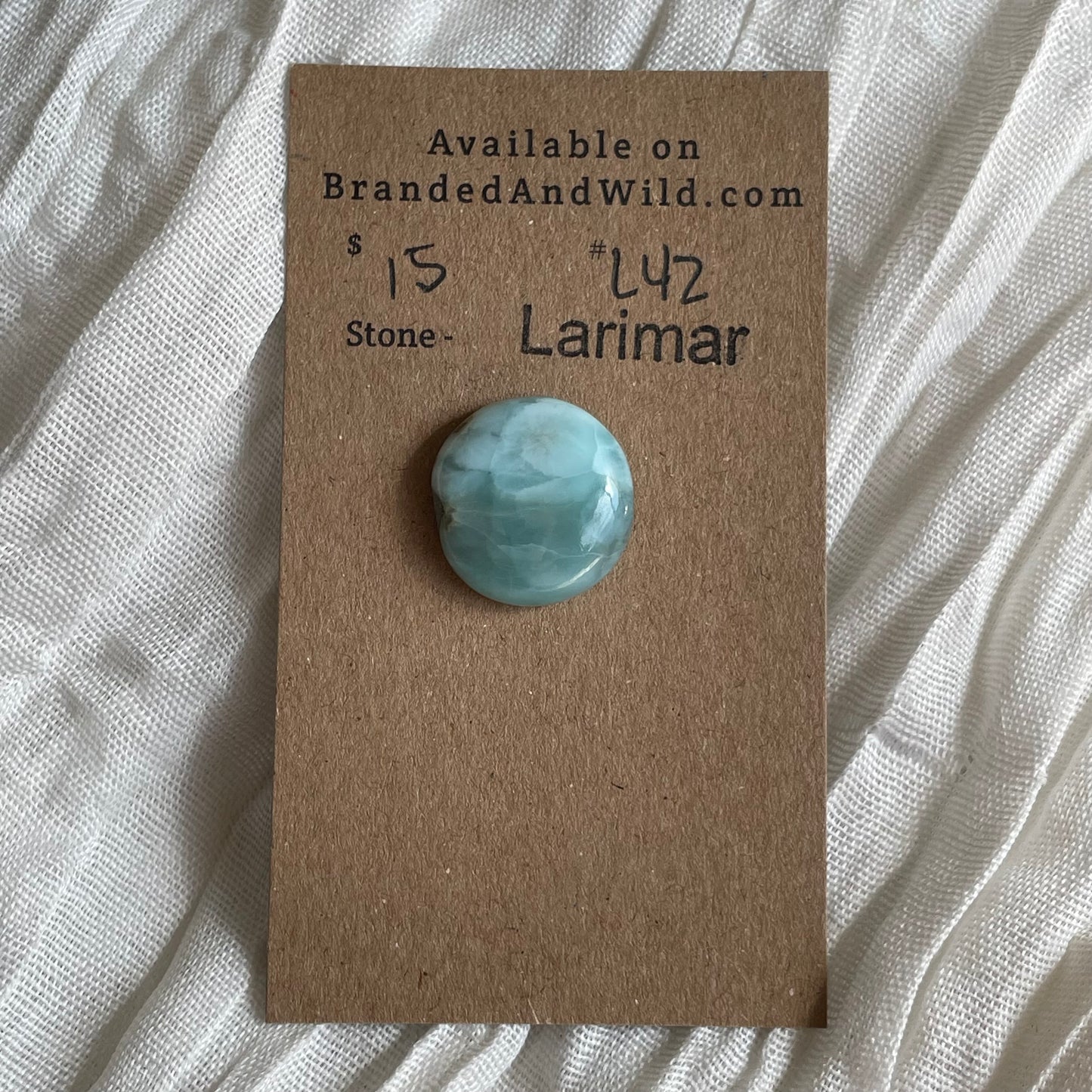 Larimar Cabochon - L42 02D4D670-5D5C-4582-B635-46319AA32A30 Brandedandwild.com