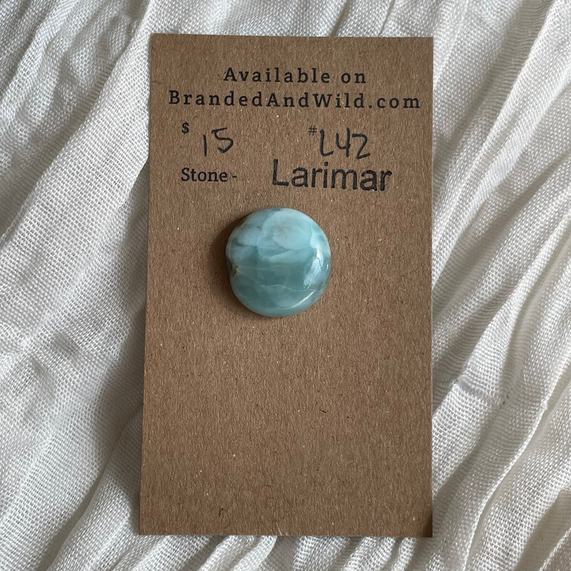 Larimar Cabochon - L42 02D4D670-5D5C-4582-B635-46319AA32A30 Brandedandwild.com
