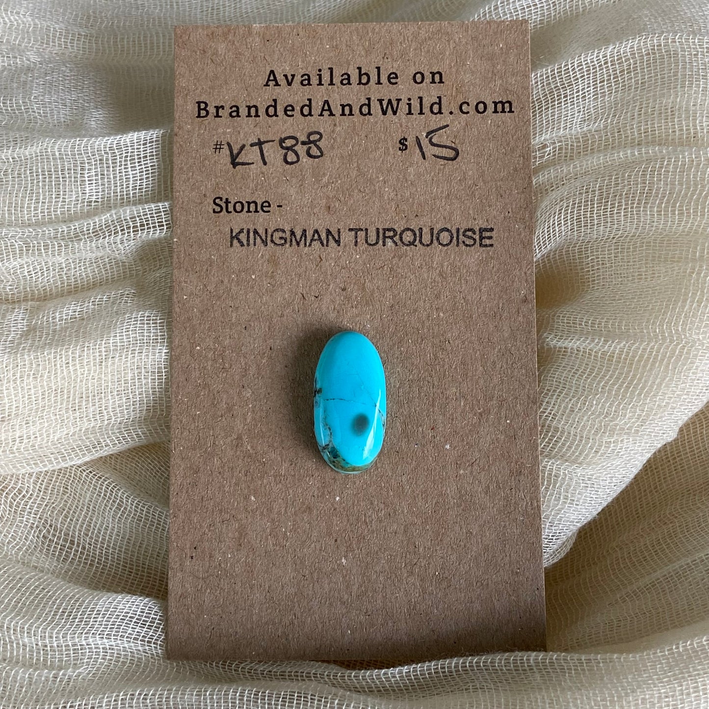 Kingman Turquoise Cabochon - KT88 02E865C4-1B7E-4A3C-93C2-2E0F8C822A52 Brandedandwild.com