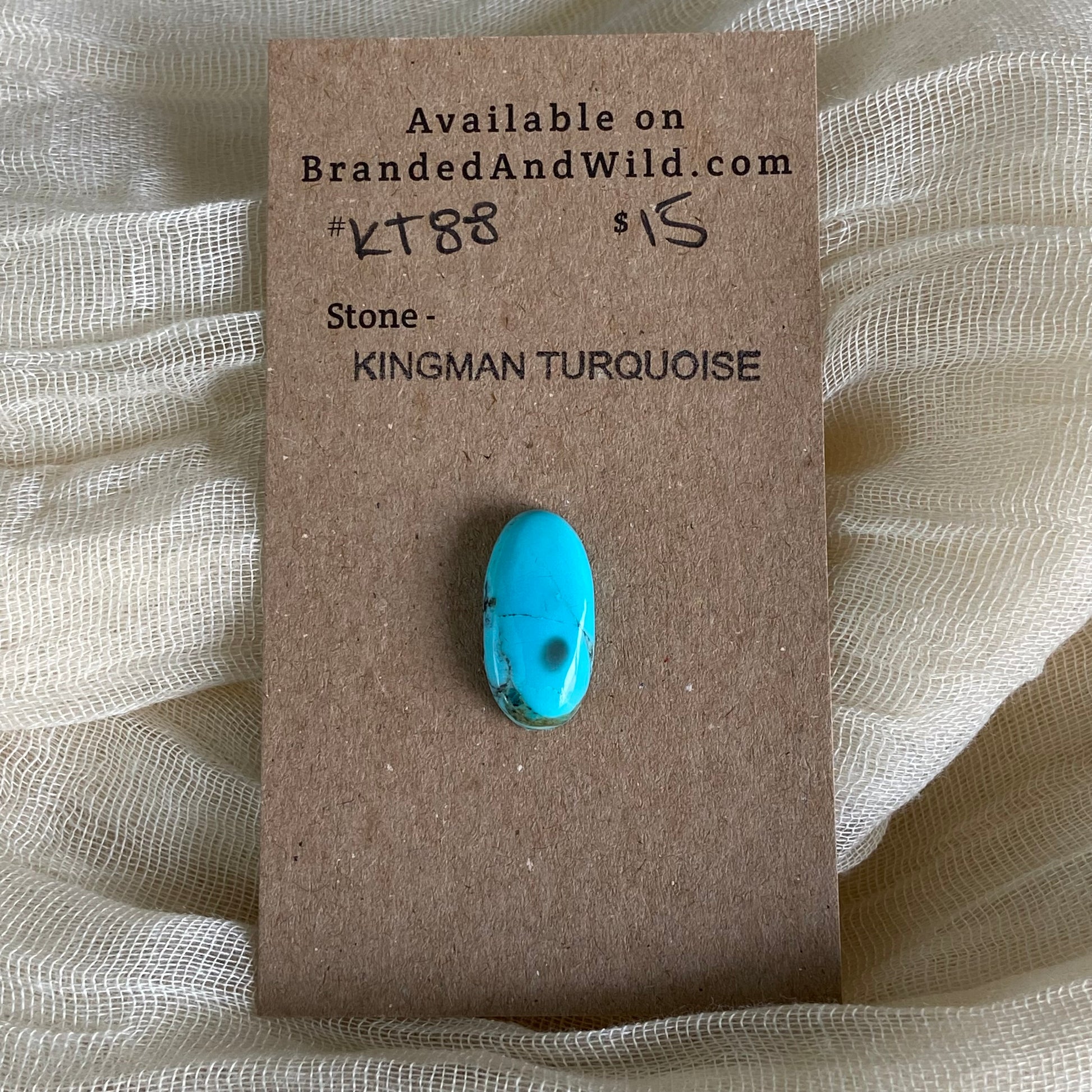 Kingman Turquoise Cabochon - KT88 02E865C4-1B7E-4A3C-93C2-2E0F8C822A52 Brandedandwild.com