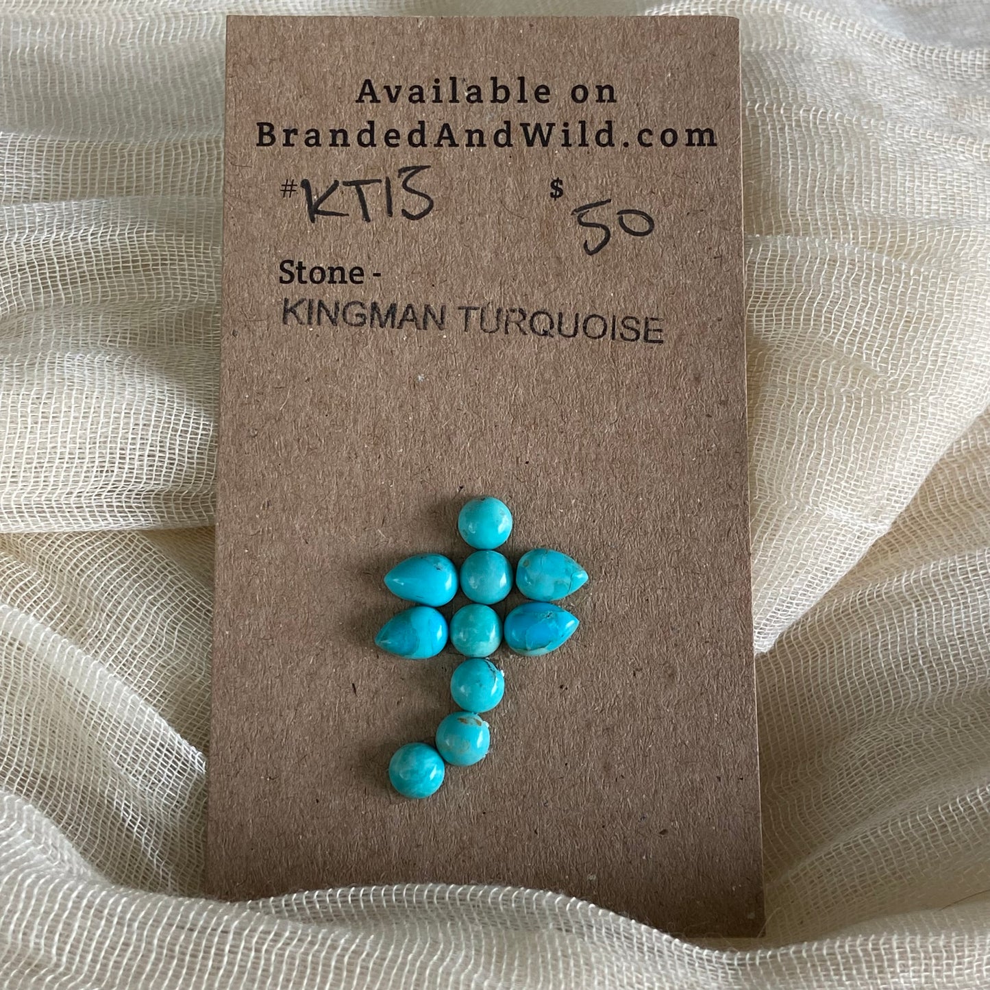 Kingman Turquoise Cabochon - KT15 02EB9224-FA1E-4804-93BE-2950AEFA1A0E Brandedandwild.com