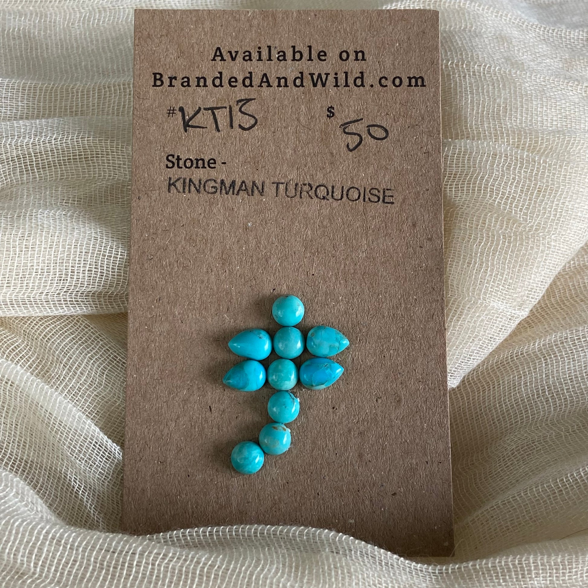Kingman Turquoise Cabochon - KT15 02EB9224-FA1E-4804-93BE-2950AEFA1A0E Brandedandwild.com