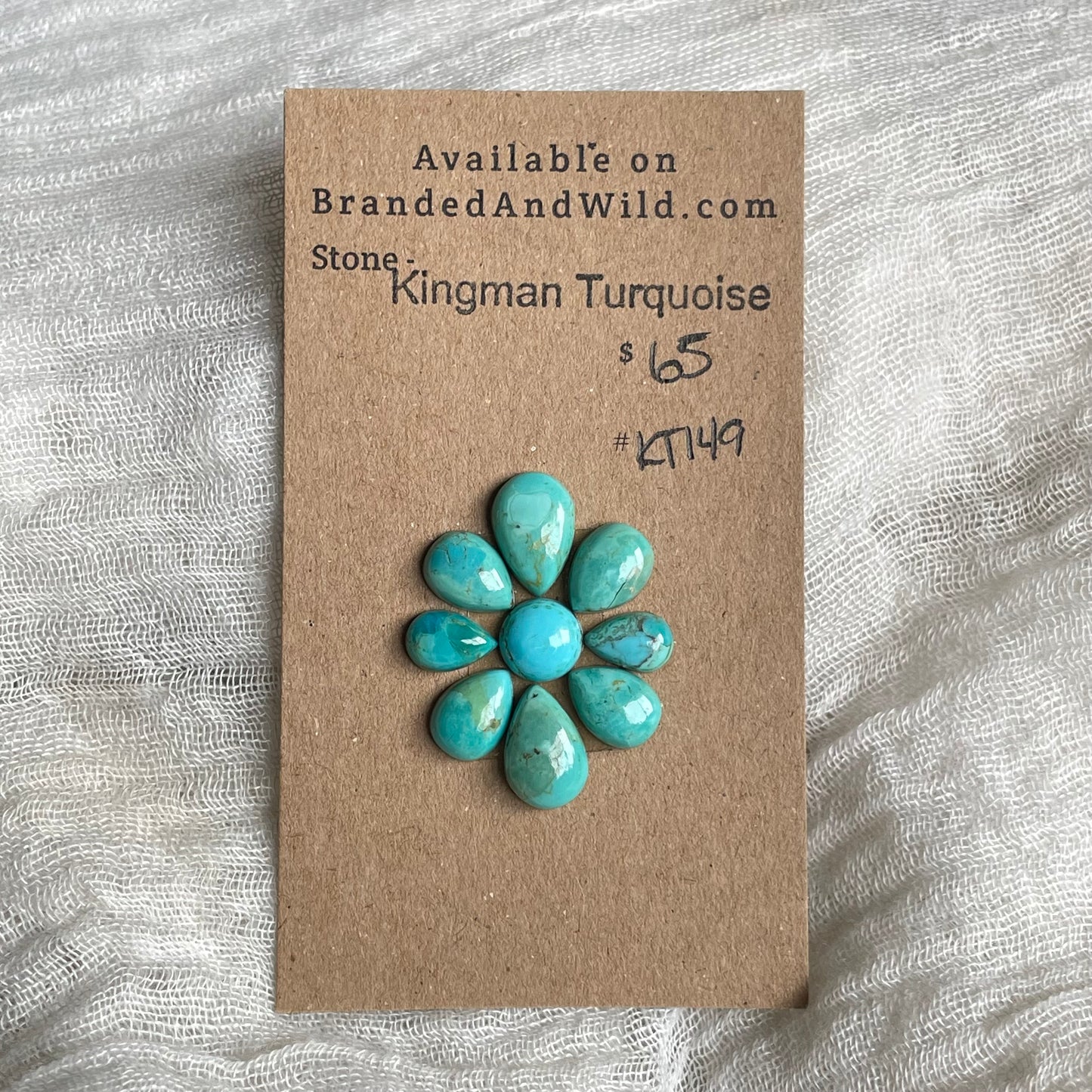 Kingman Turquoise Cabochon - KT149 02EC681D-28F0-41D2-9848-BD6998AF8BBD Brandedandwild.com