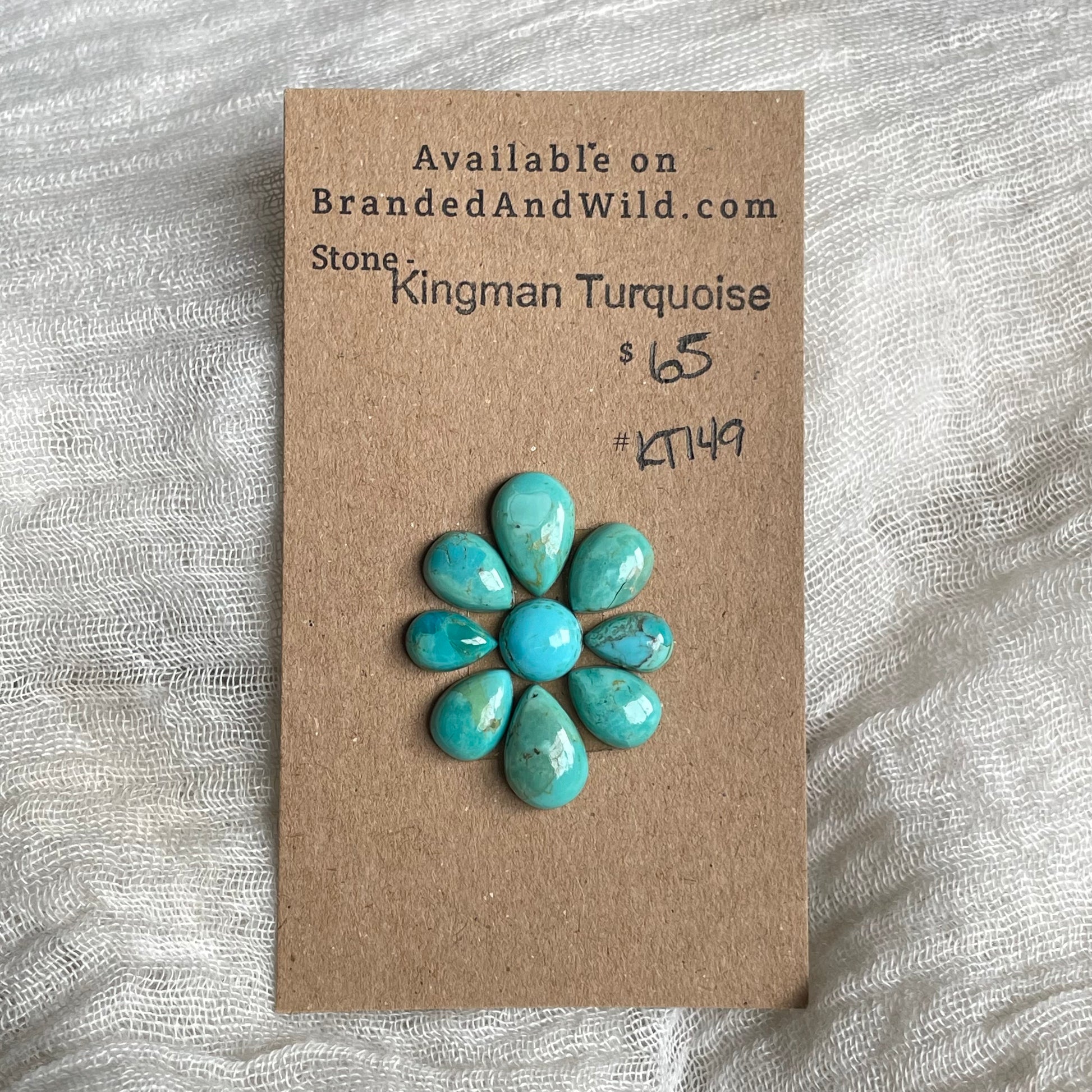 Kingman Turquoise Cabochon - KT149 02EC681D-28F0-41D2-9848-BD6998AF8BBD Brandedandwild.com