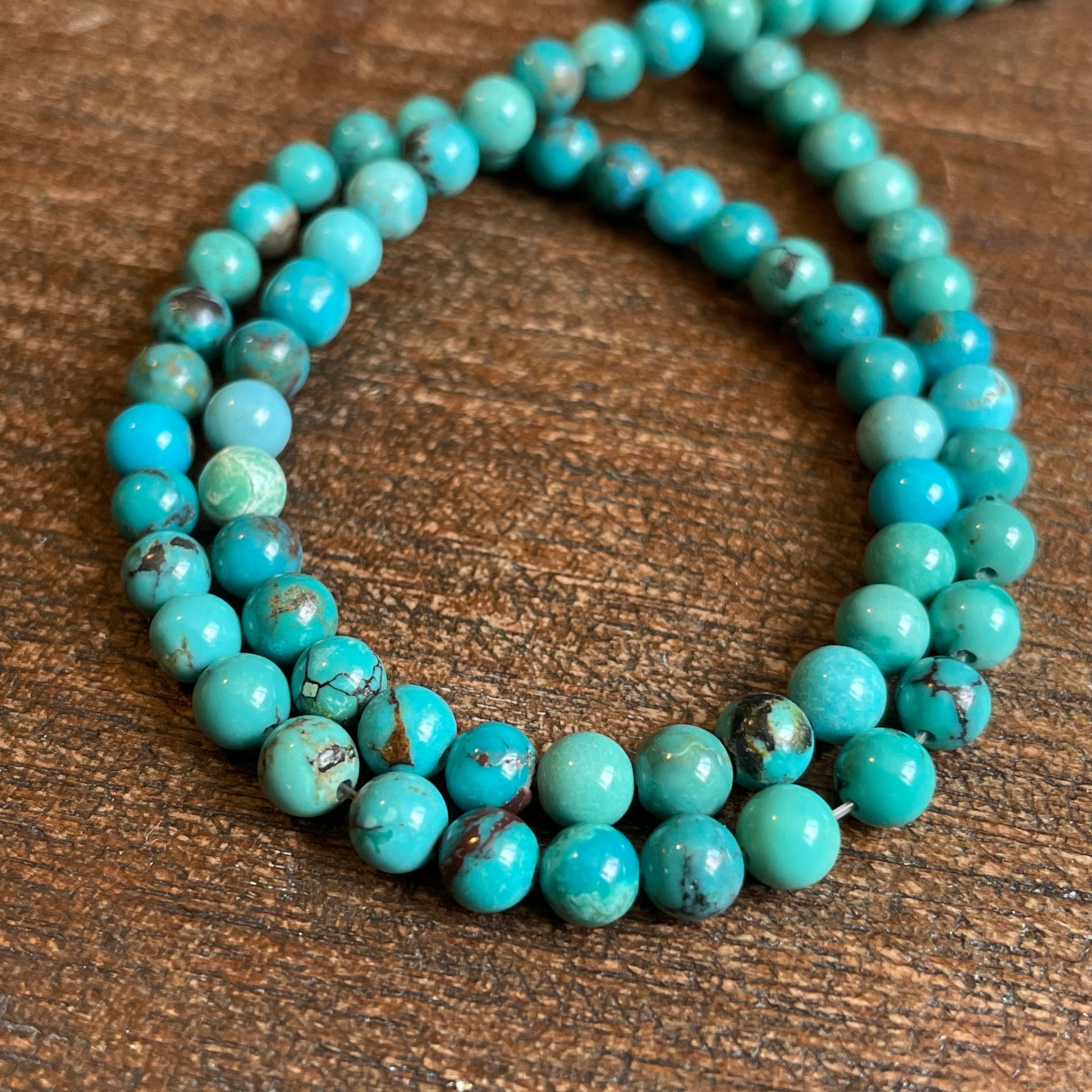 Natural Turquoise Bead 16" inches - TB02 02F0795E-23A7-4D63-B0C5-E1380E114D0C Brandedandwild.com
