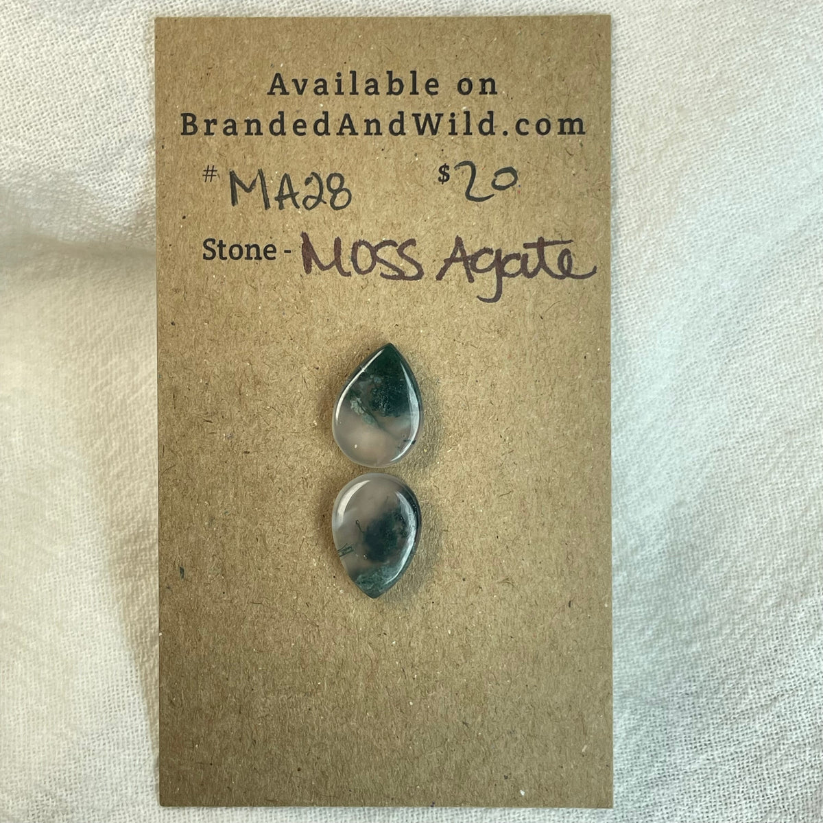 Moss Agate Cabochon - MA28 0312DF91-4953-4910-AC1C-C5DEEA7BADCA Brandedandwild.com
