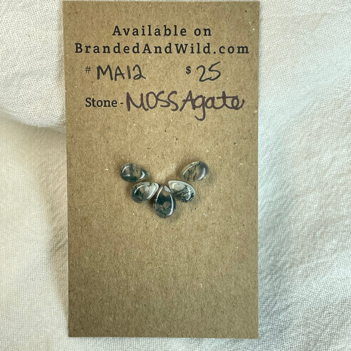 Moss Agate Cabochon - MA12 0328FCCC-1B83-4806-9E5C-6C775384B333 Brandedandwild.com
