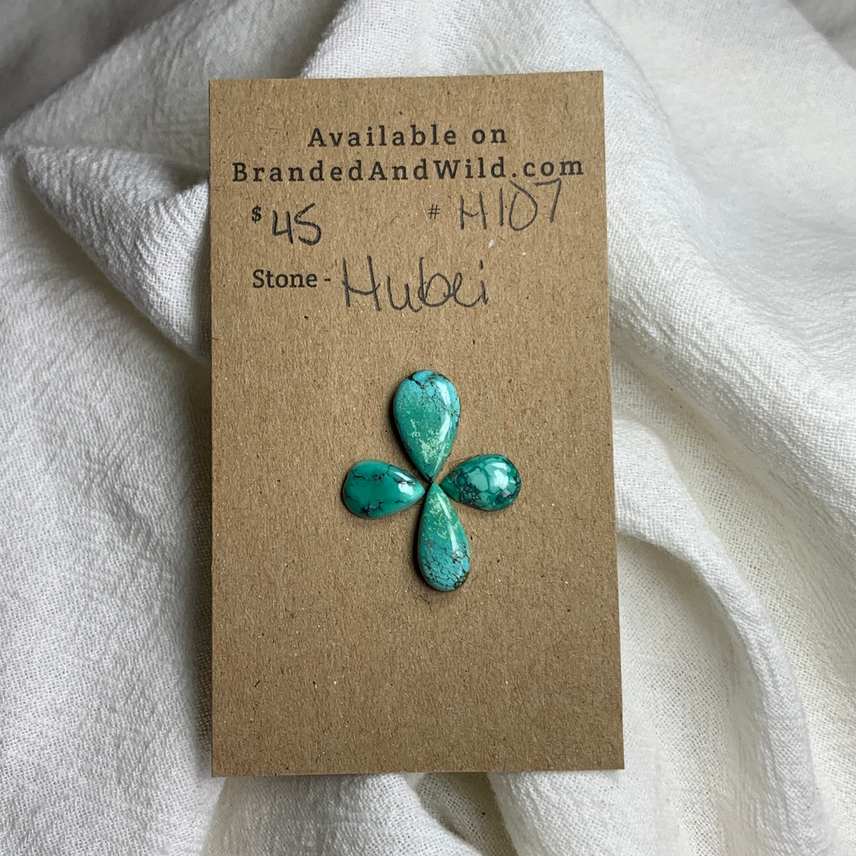 Hubei Turquoise Cabochon - H107 0336E51F-EA68-4D6E-A946-6D99A395F856 Brandedandwild.com