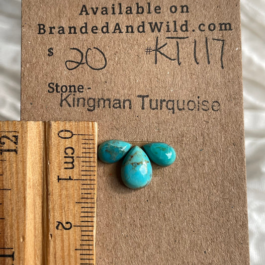 Kingman Turquoise Cabochon - KT117 033E8B43-27EE-4229-A122-F4341DB22C09 Brandedandwild.com