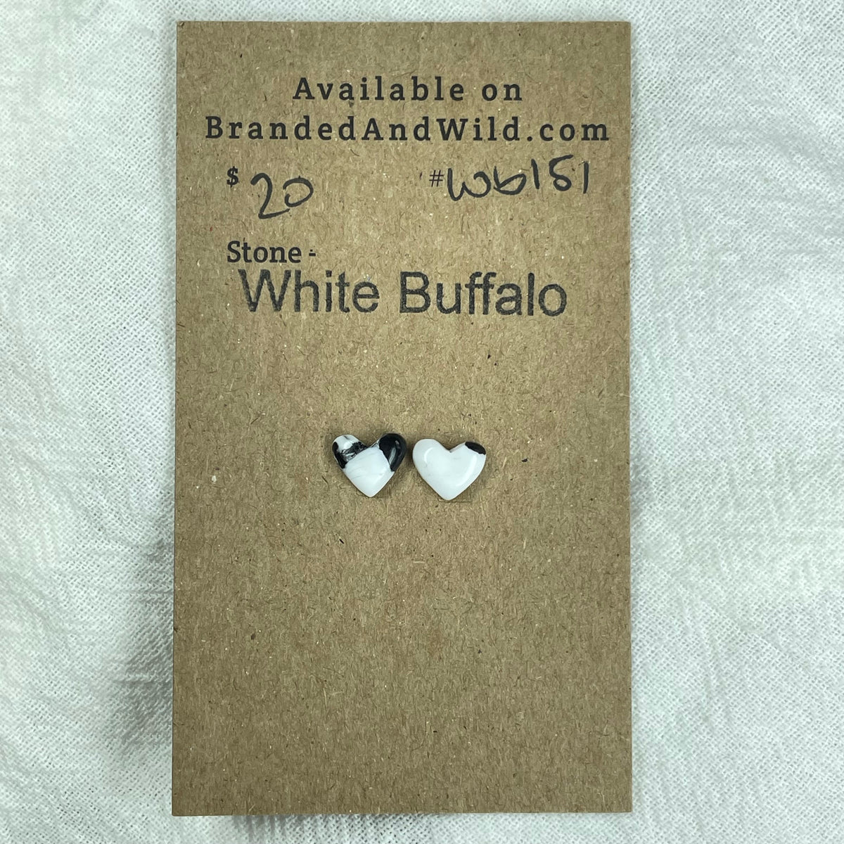 White Buffalo Cabochon - WB151 0354DE81-C315-4BEB-BD0C-2CCC0DFA6F5C Brandedandwild.com