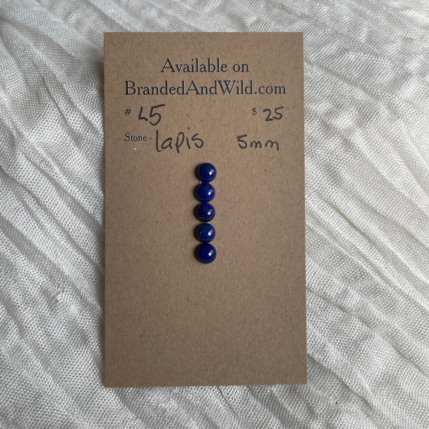 Lapis Cabochon - L5 0384F147-9CB6-445B-8FE8-C668509F0A26 Brandedandwild.com