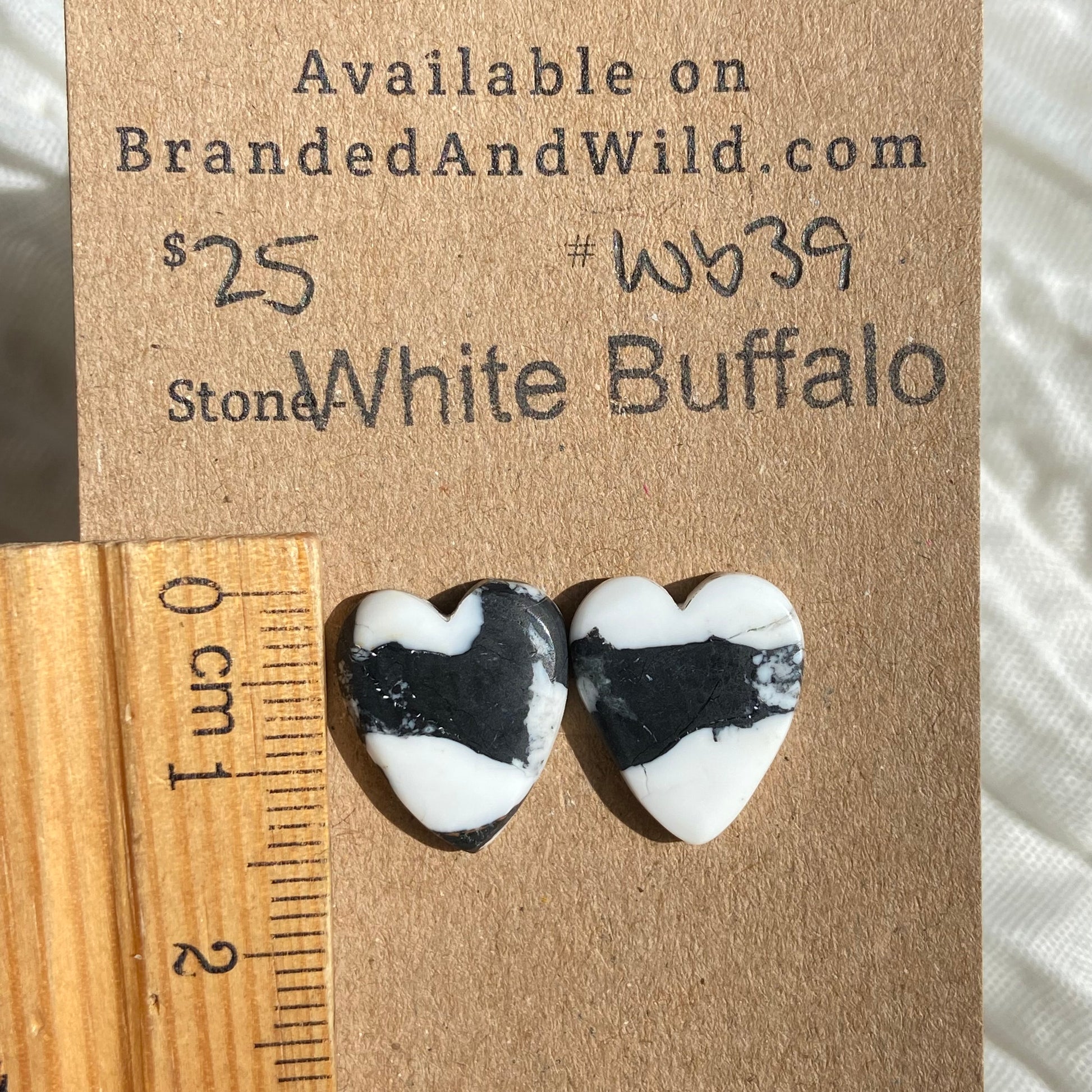White Buffalo Cabochon - WB39 038AE414-EA86-496F-B39F-416636AD6C73 Brandedandwild.com