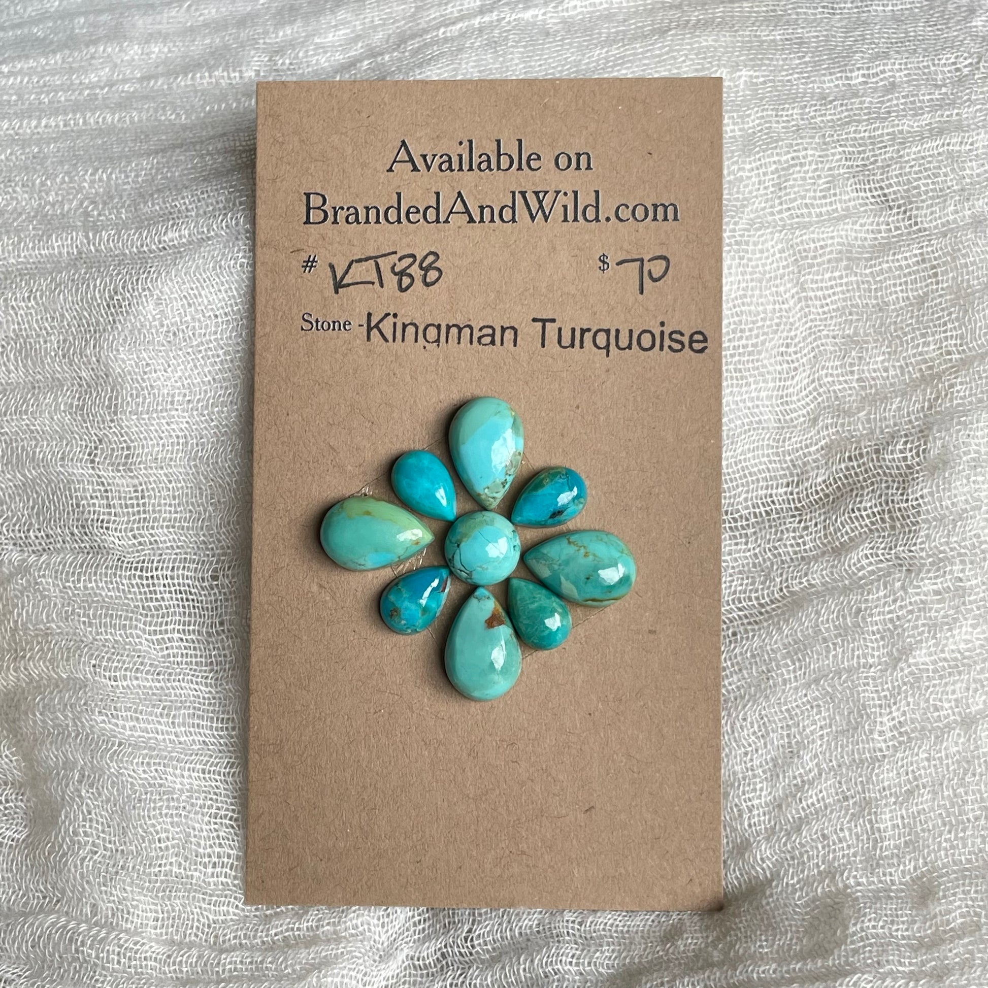 Kingman Turquoise Cabochon - KT88 03D87835-8CC2-4C96-8156-9915333C22E0 Brandedandwild.com