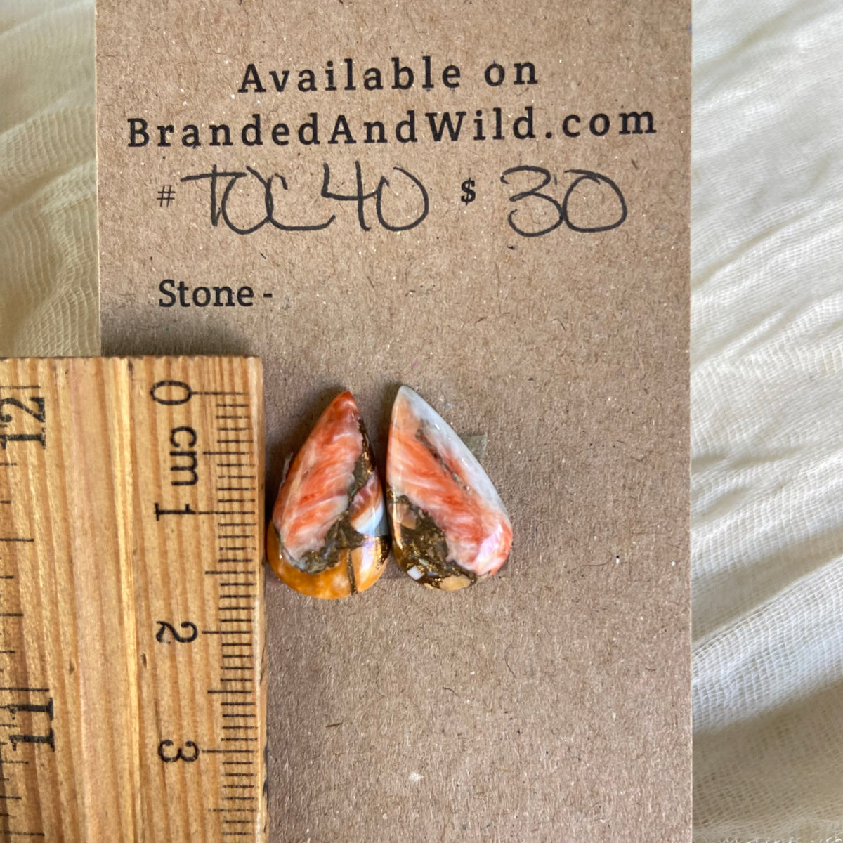 Turquoise, Oyster Shell, Copper Cabochon - TOC40 03F8FC9C-2496-485C-AC7A-055108A53221 Brandedandwild.com