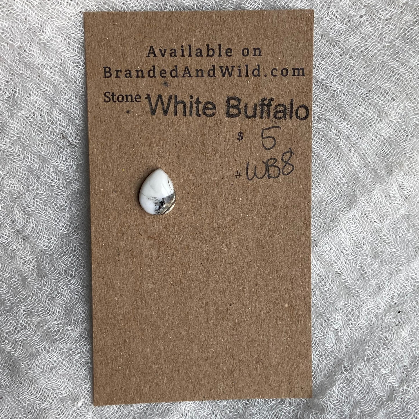 White Buffalo Cabochon - WB8