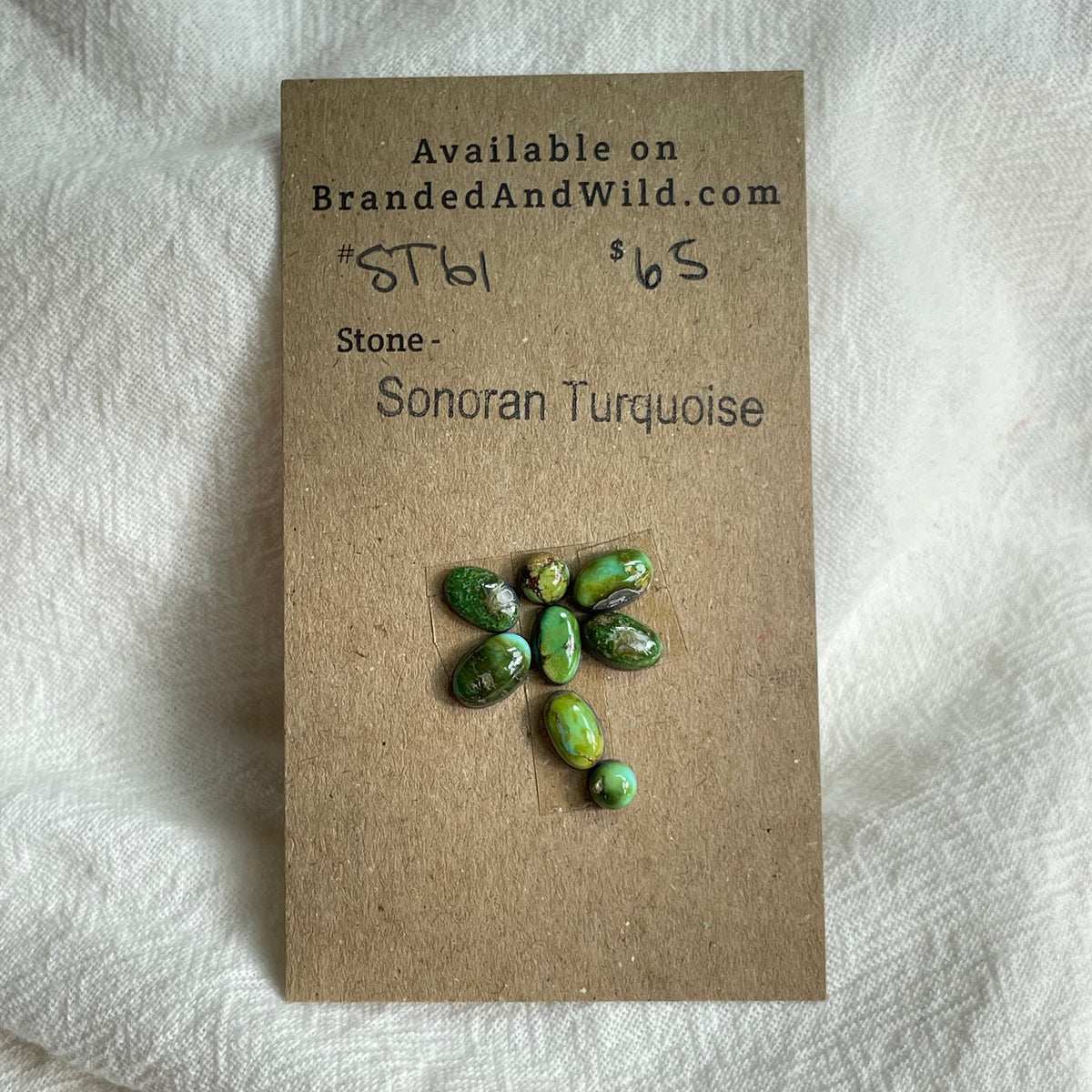 Sonoran Turquoise Cabochon - ST61 0409CF24-041D-4888-8D22-BF0DFEEB6B6D Brandedandwild.com
