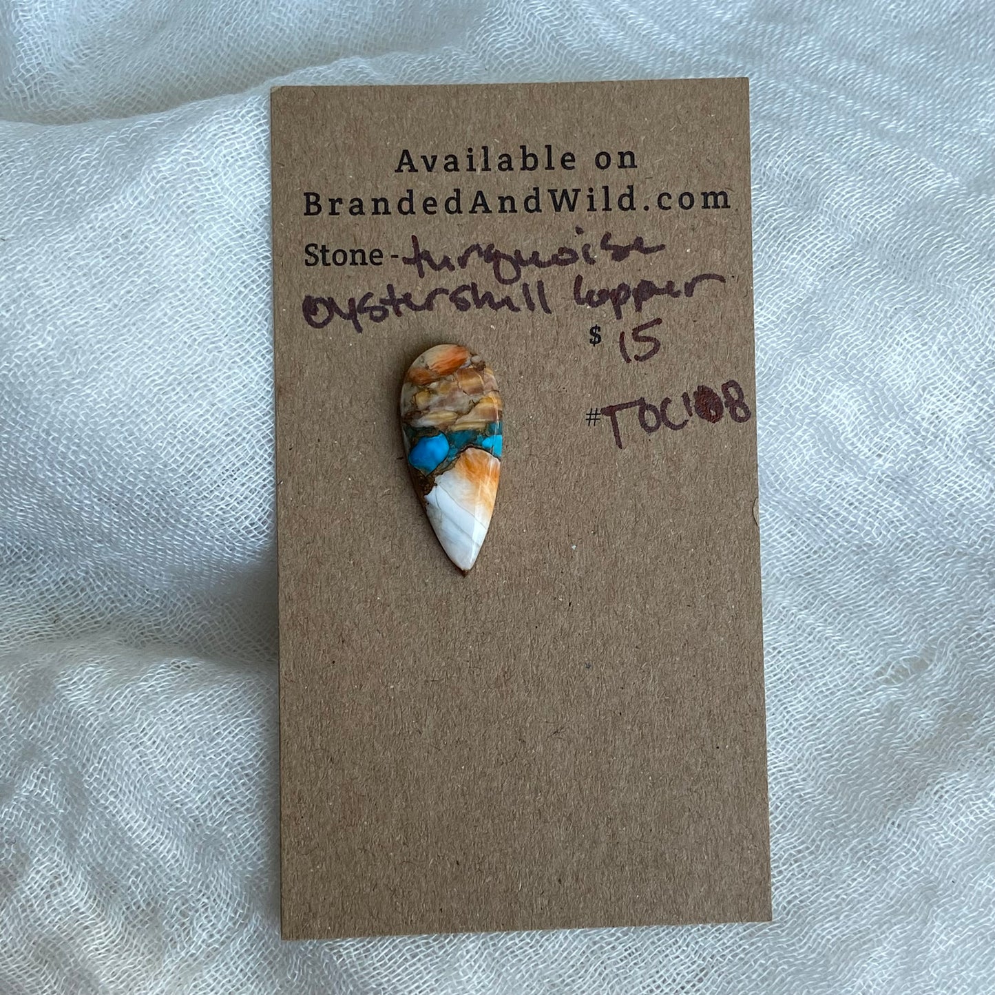 Turquoise, Oystershell, Copper Cabochon - TOC108