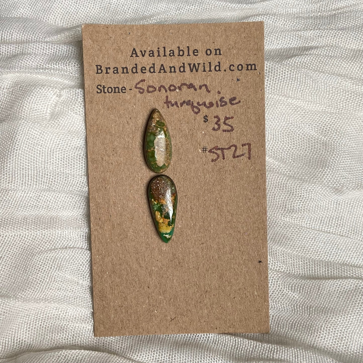Sonoran Turquoise Cabochon - ST27 04413585-2BFE-4997-B0FD-17A1E72CF48C Brandedandwild.com